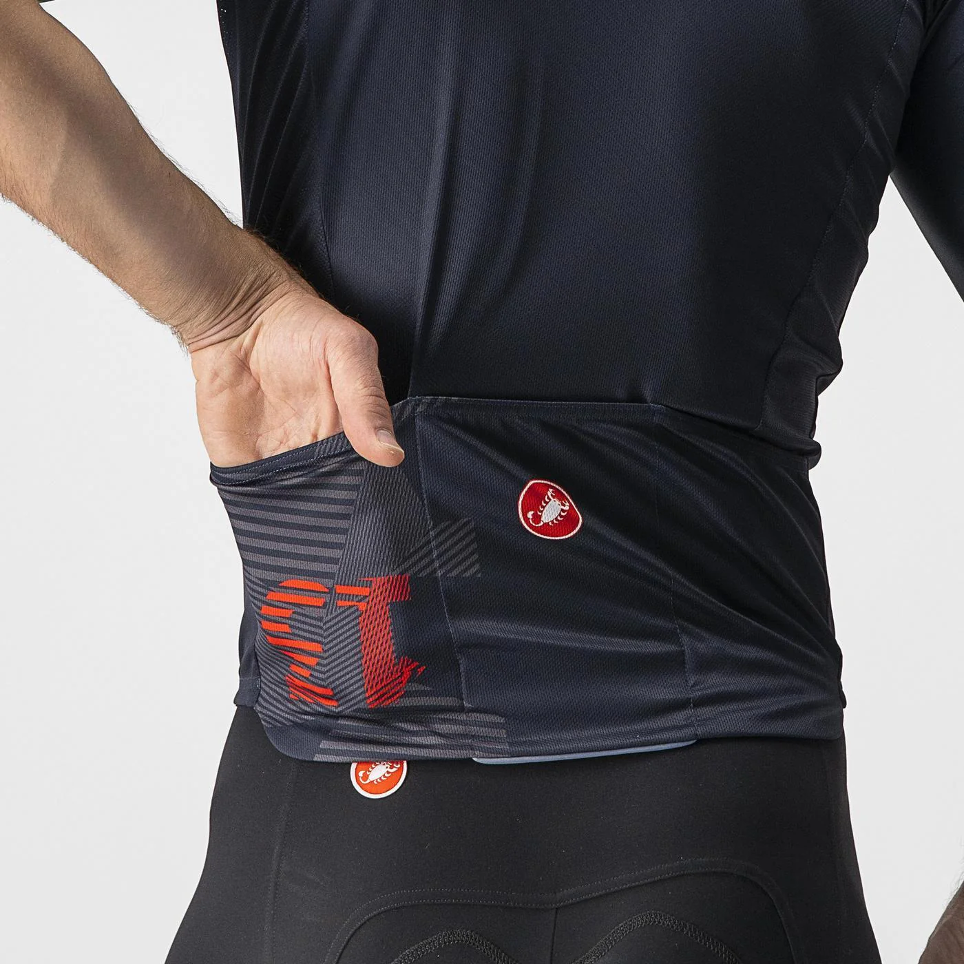 Maillot CASTELLI 13 SCREEN Manches Courtes Bleu/Rouge - Image 3