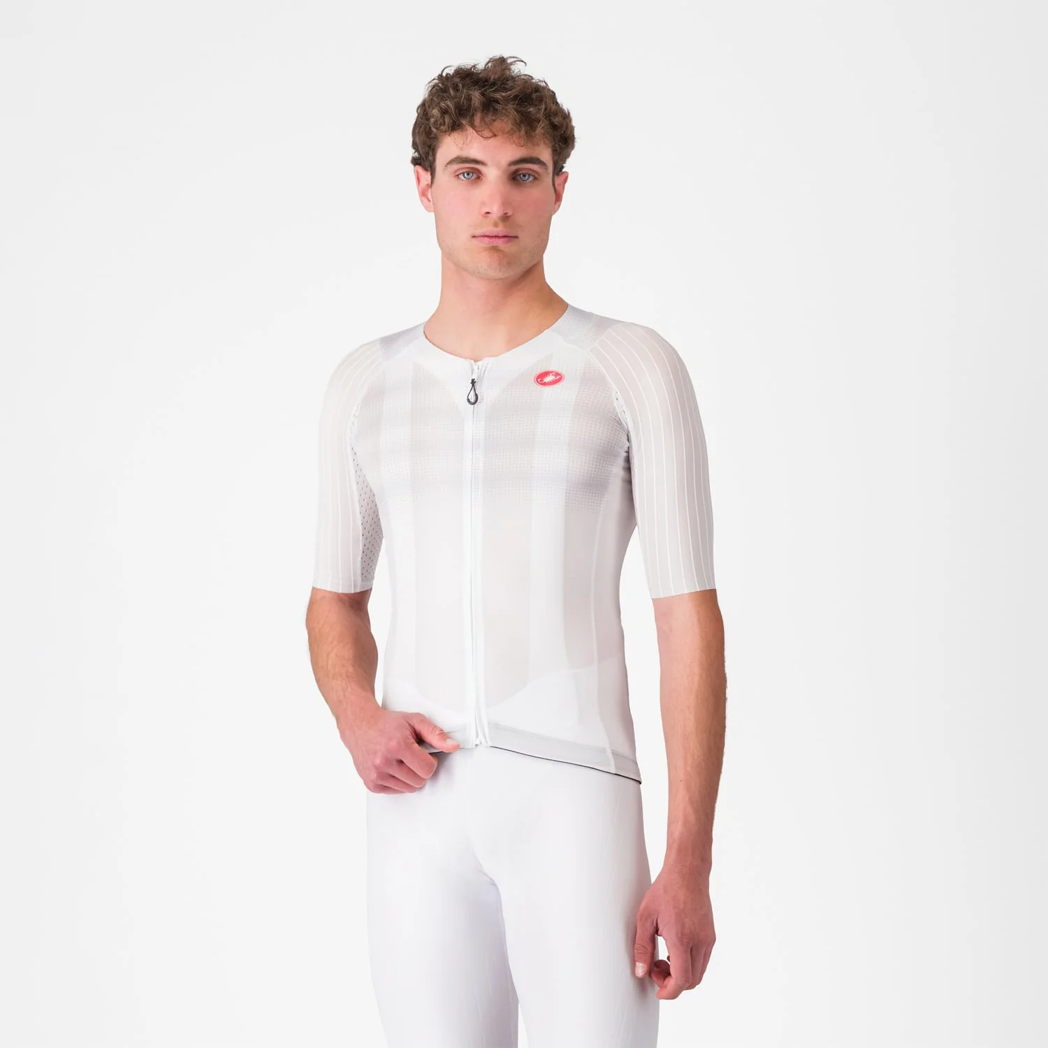 Maillot CASTELLI AERO RACE 8S Manches Courtes Blanc