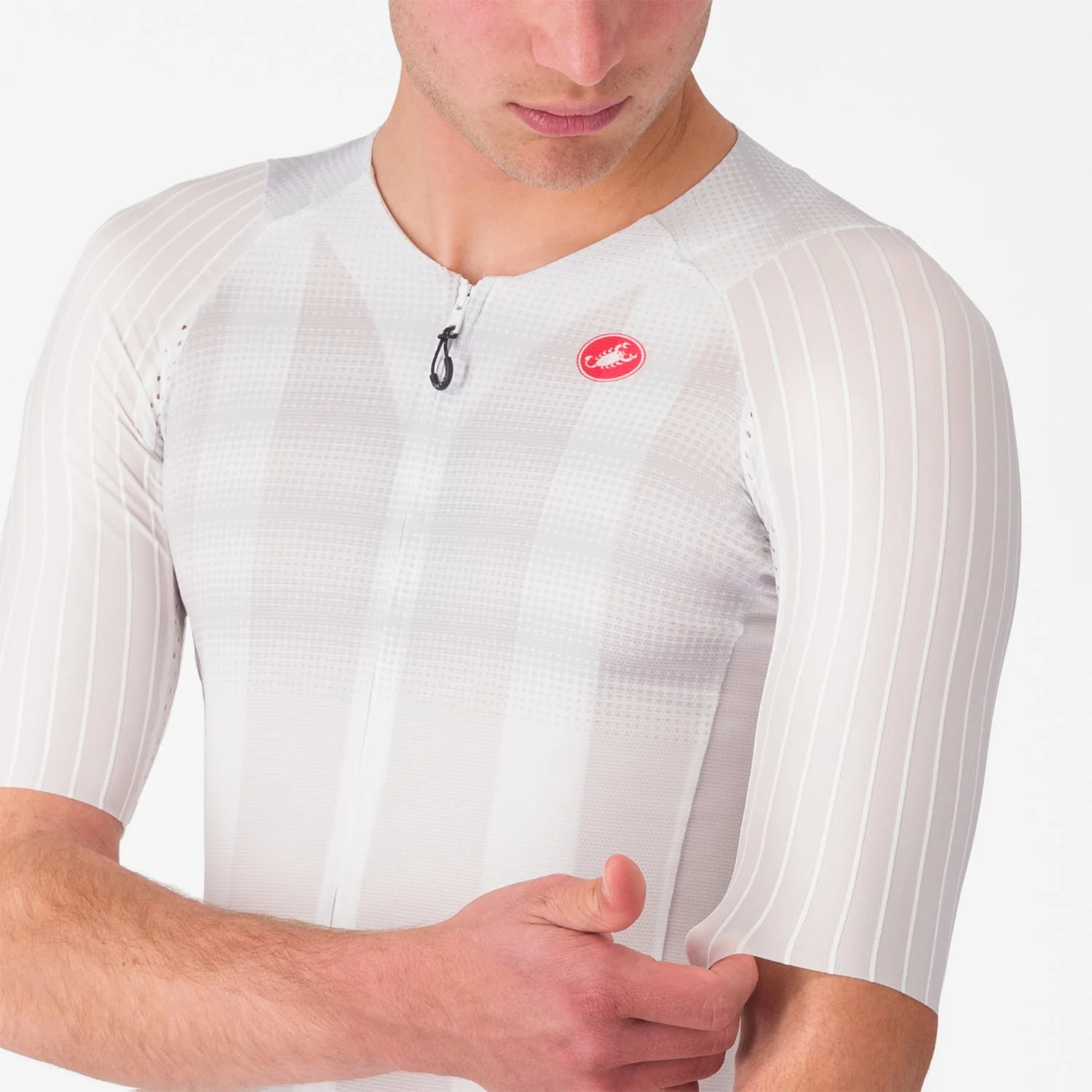 Maillot CASTELLI AERO RACE 8S Manches Courtes Blanc - Image 3