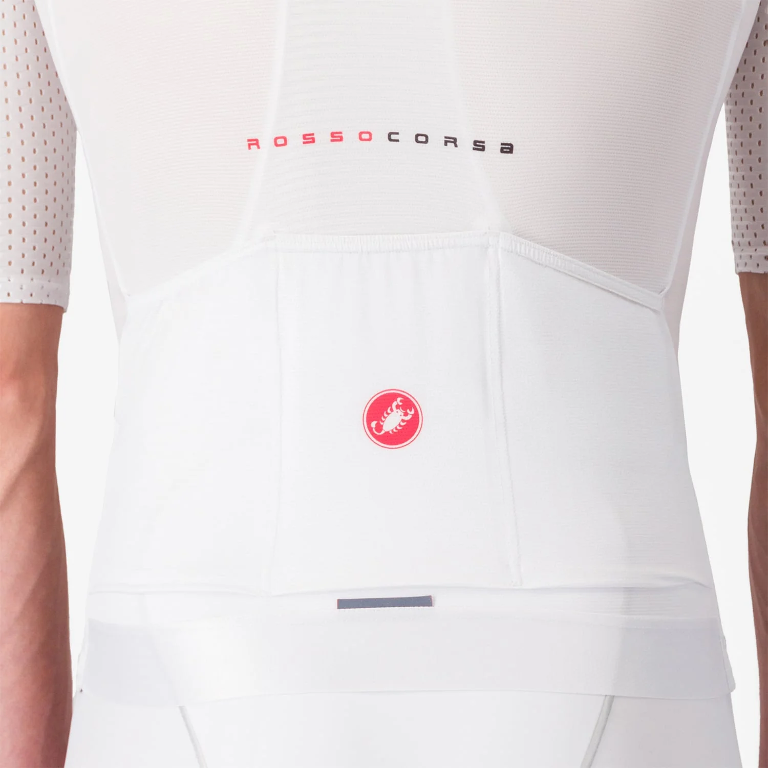 Maillot CASTELLI AERO RACE 8S Manches Courtes Blanc - Image 6