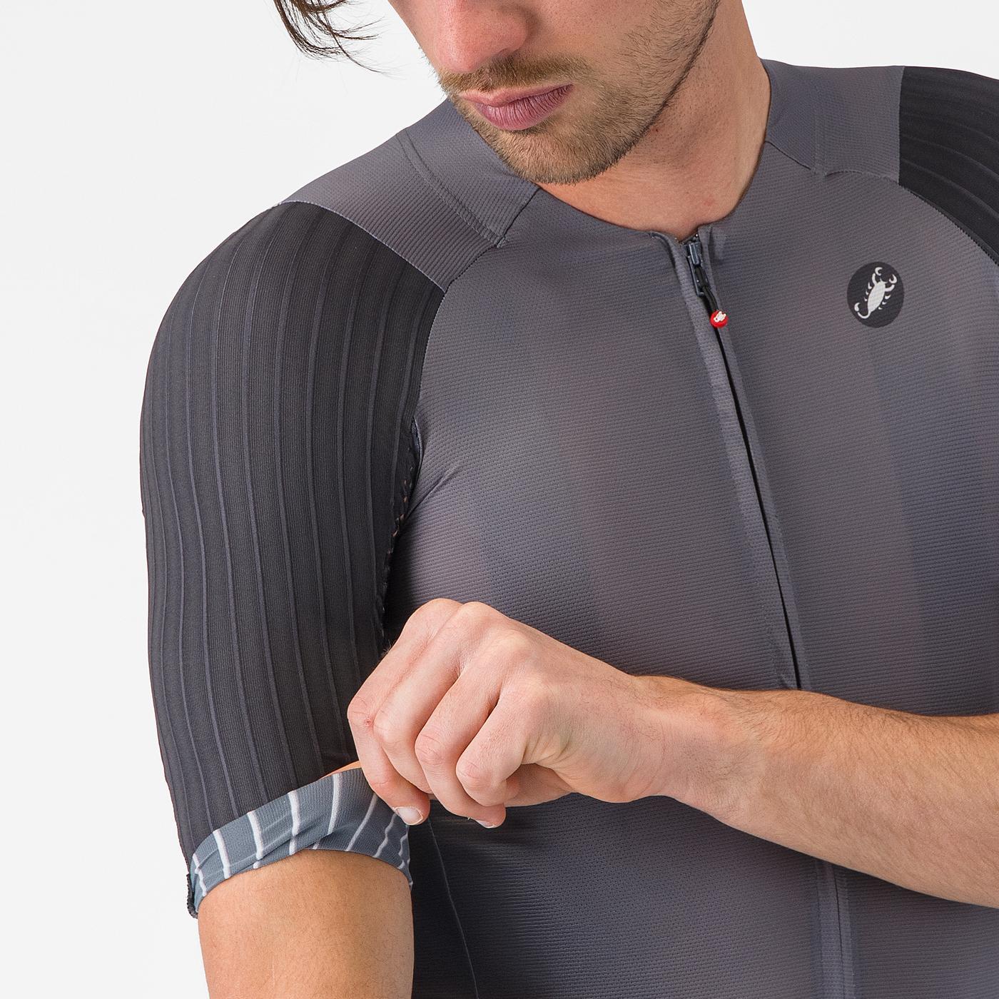 Maillot CASTELLI AERO RACE 8S Manches Courtes Gris - Image 3