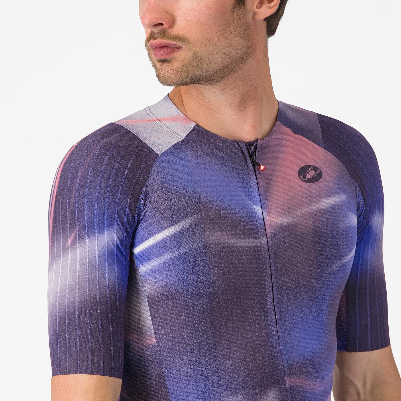 Maillot CASTELLI AERO RACE 8S Manches Courtes Violet - Image 5