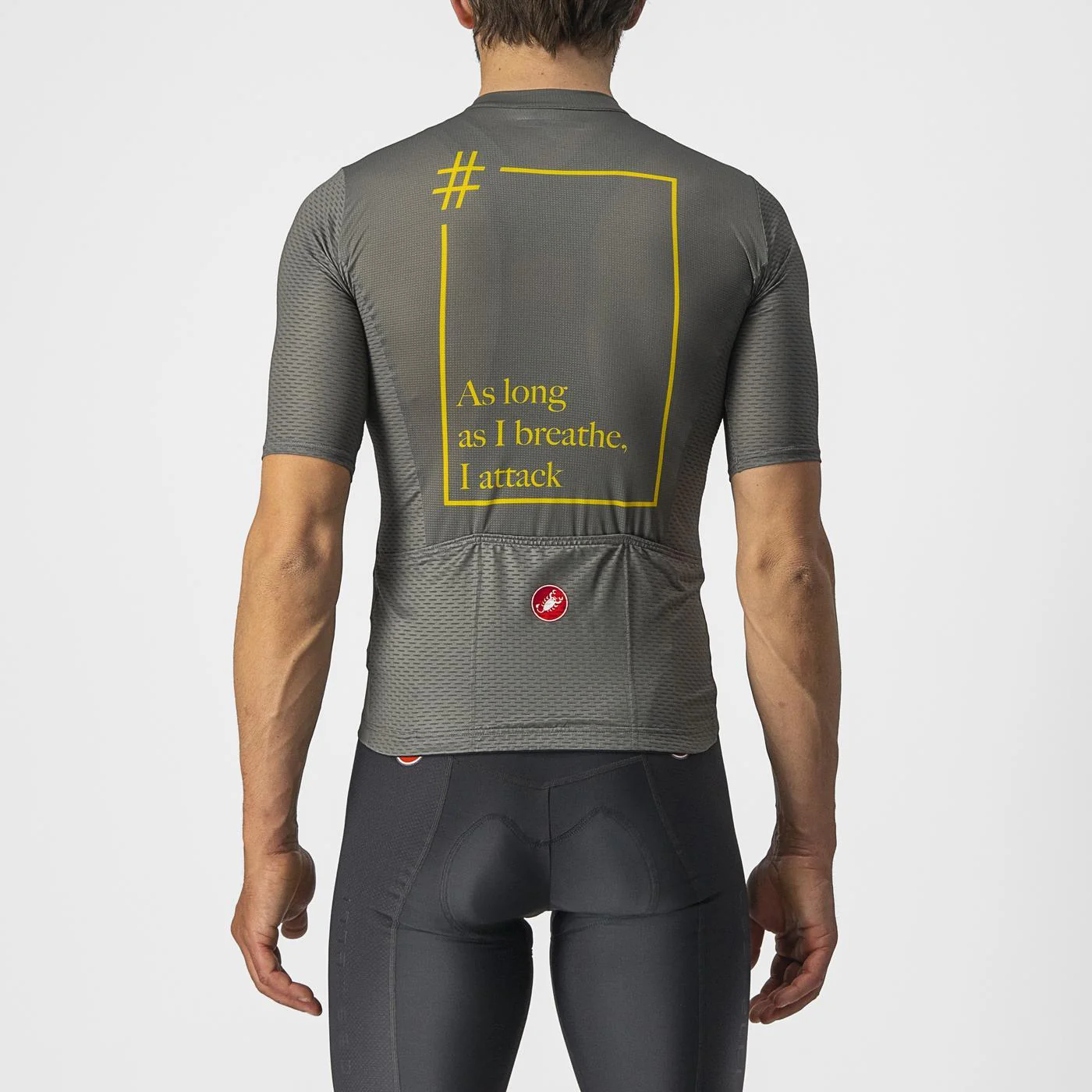 Maillot CASTELLI BREATHE ATTACK Manches Courtes Gris/Vert - Image 2