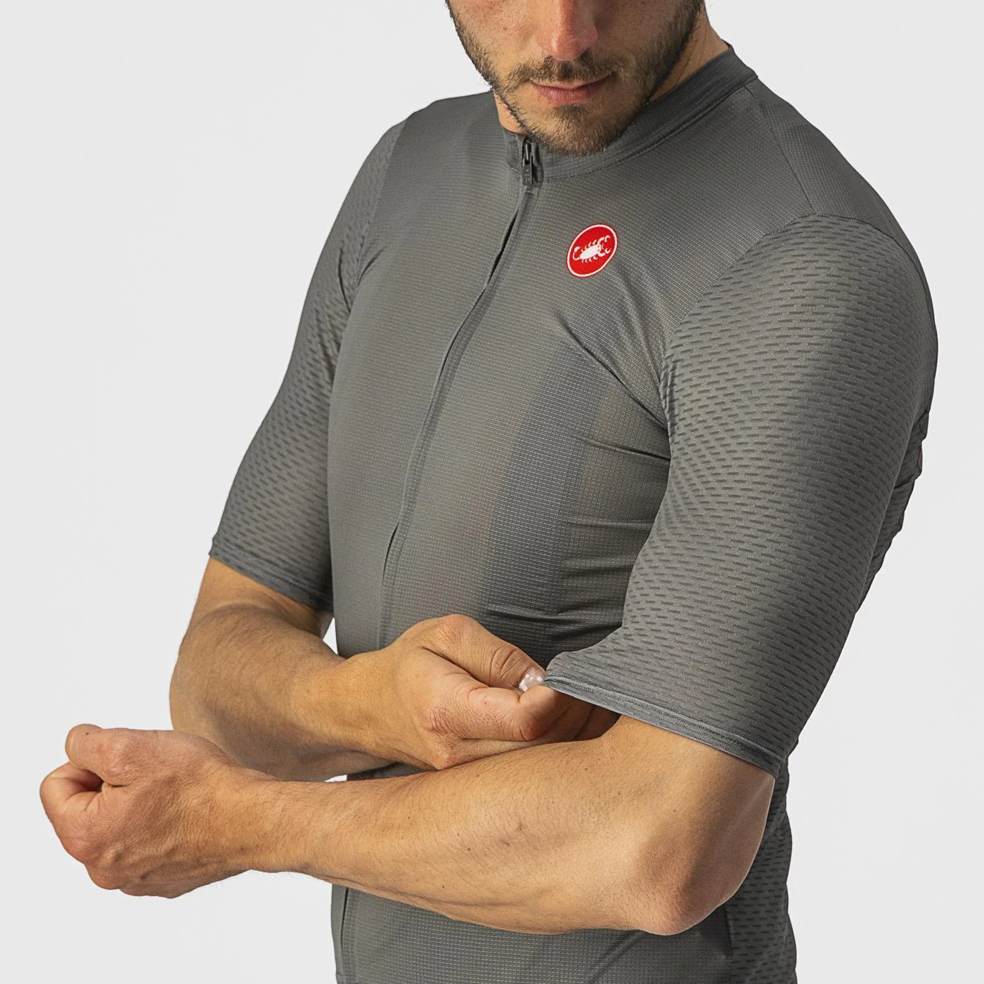 Maillot CASTELLI BREATHE ATTACK Manches Courtes Gris/Vert - Image 5