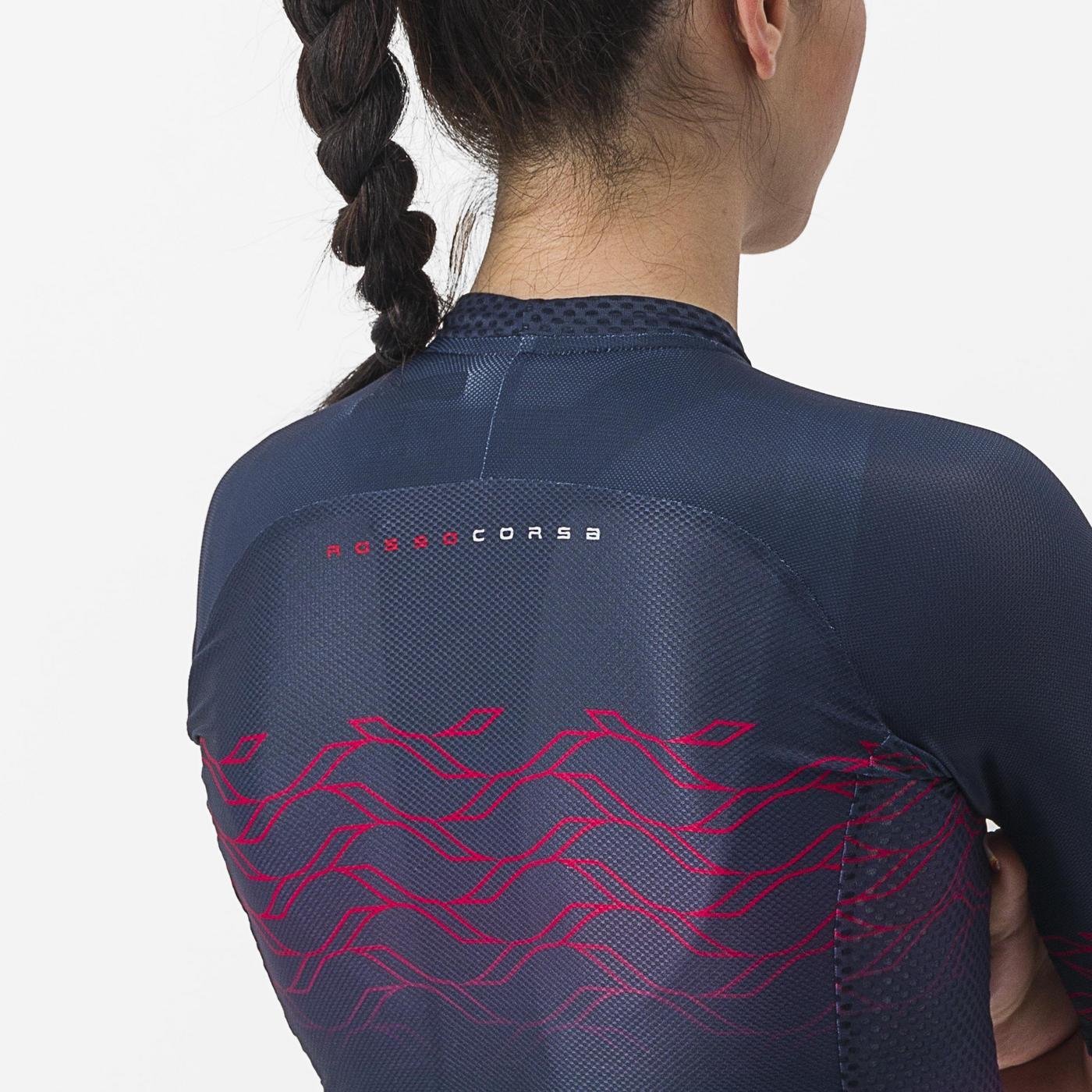 Maillot CASTELLI CLIMBER'S 2.0 W Femme Manches Courtes Marine/Rose - Image 3