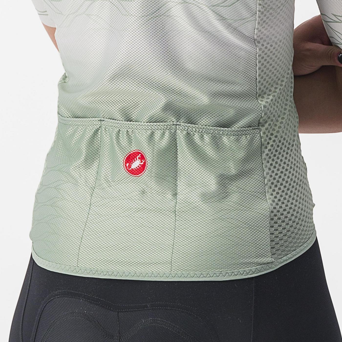 Maillot CASTELLI CLIMBER'S 2.0 W Femme Manches Courtes Gris/Vert - Image 4