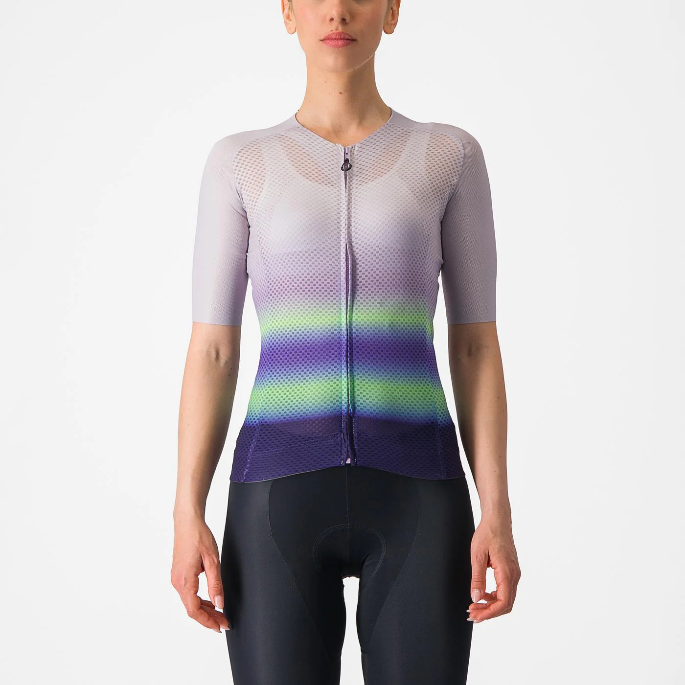 Maillot CASTELLI CLIMBER'S 4.0 W Femme Manches Courtes Violet/Vert