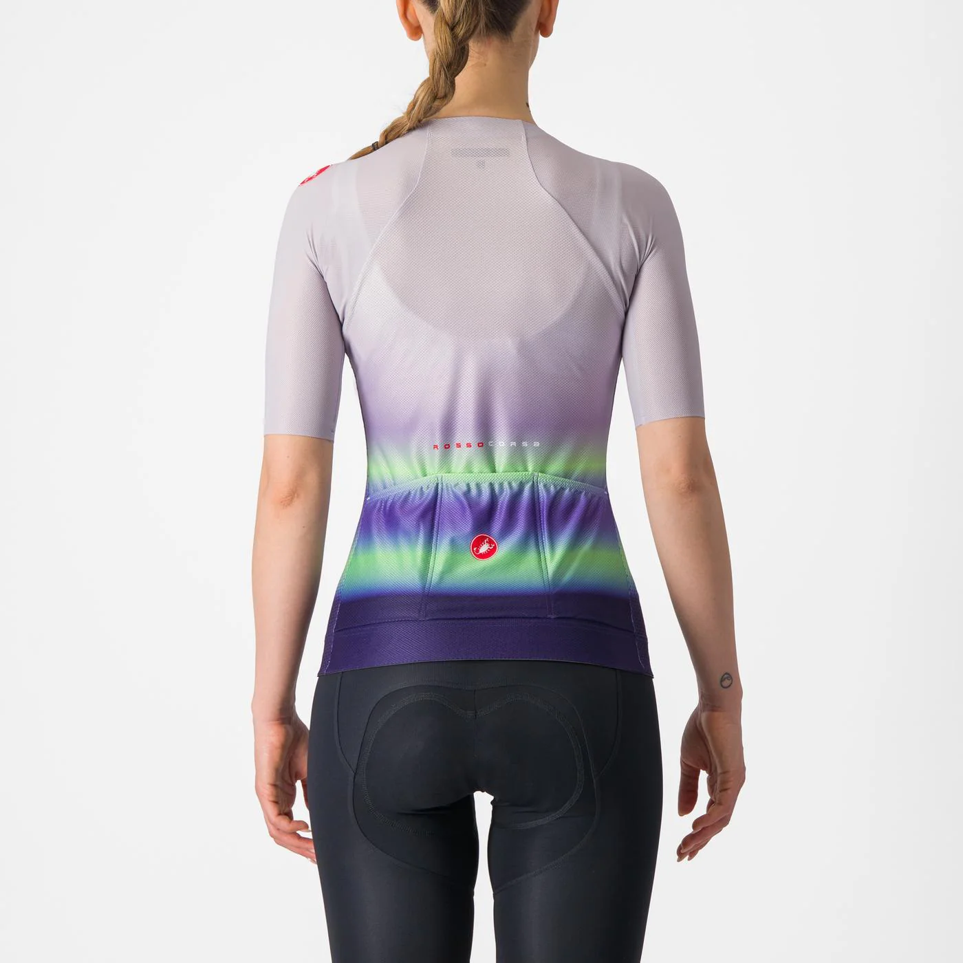 Maillot CASTELLI CLIMBER'S 4.0 W Femme Manches Courtes Violet/Vert - Image 2