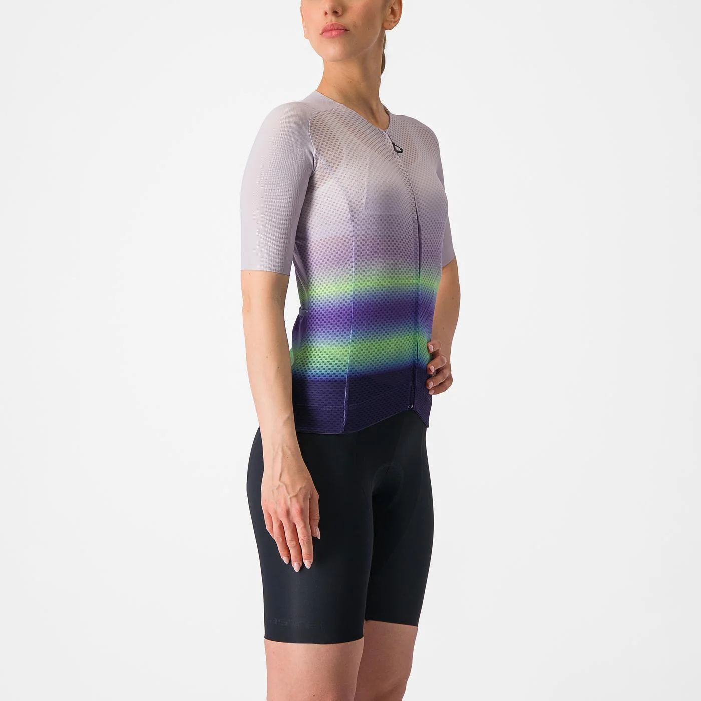 Maillot CASTELLI CLIMBER'S 4.0 W Femme Manches Courtes Violet/Vert - Image 3