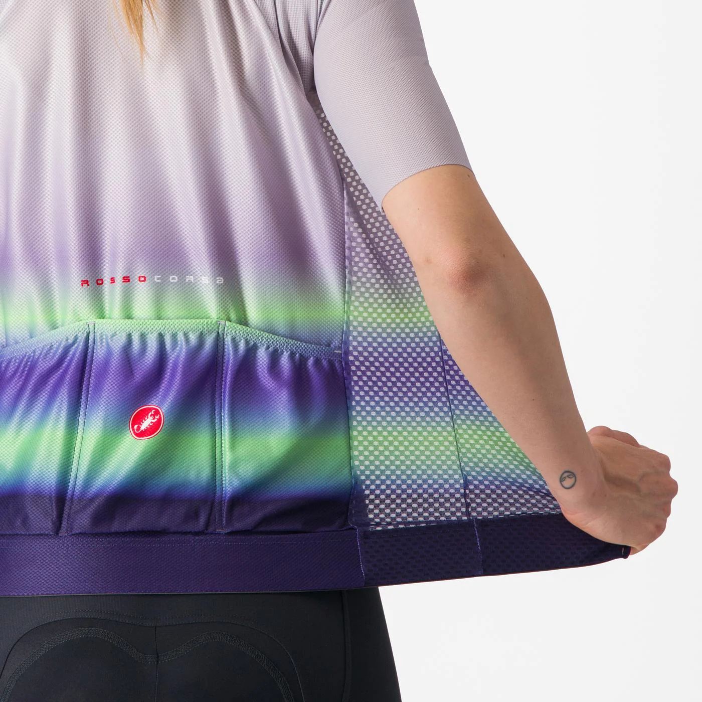 Maillot CASTELLI CLIMBER'S 4.0 W Femme Manches Courtes Violet/Vert - Image 5