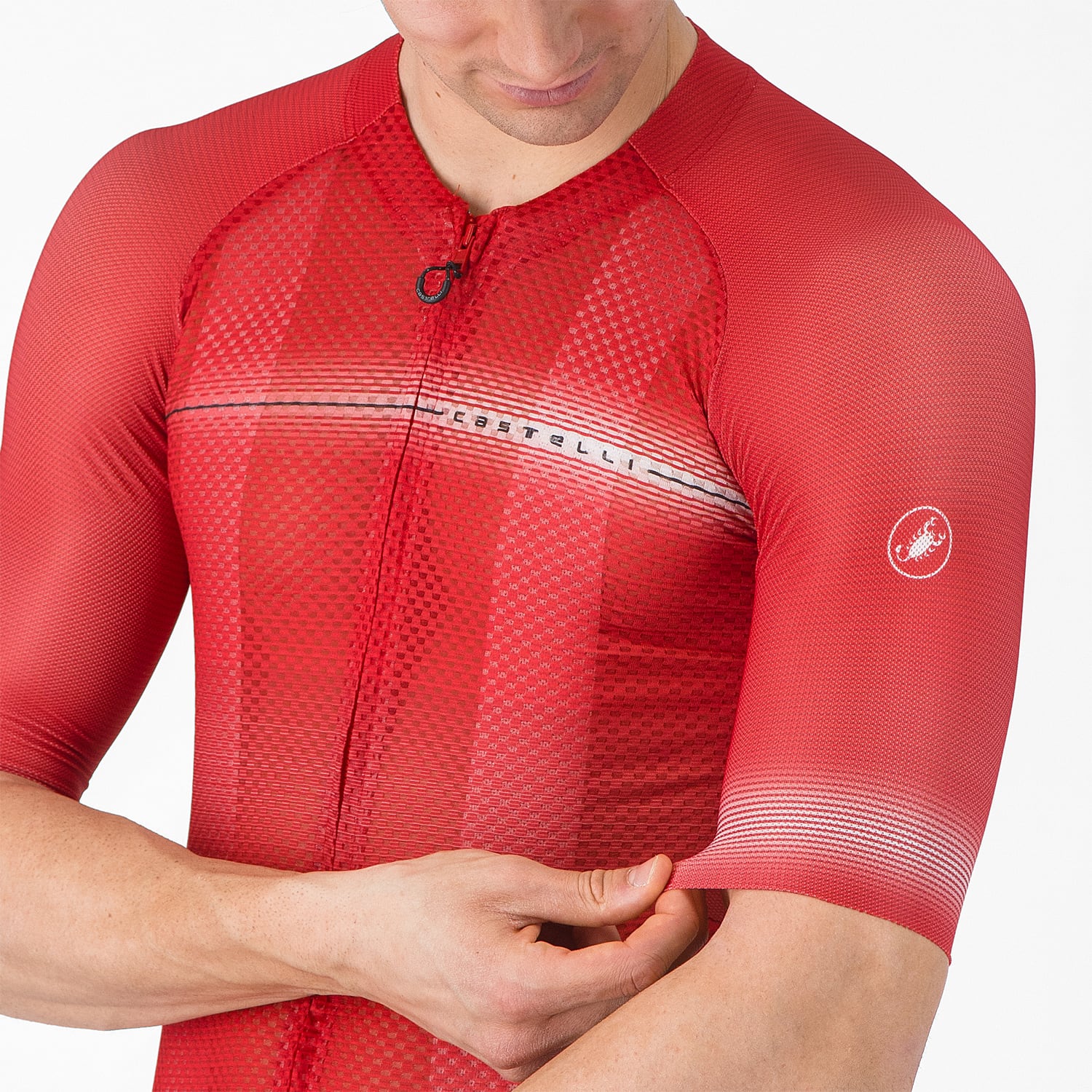 Maillot CASTELLI CLIMBER'S A/C Manches Courtes Rouge - Image 4