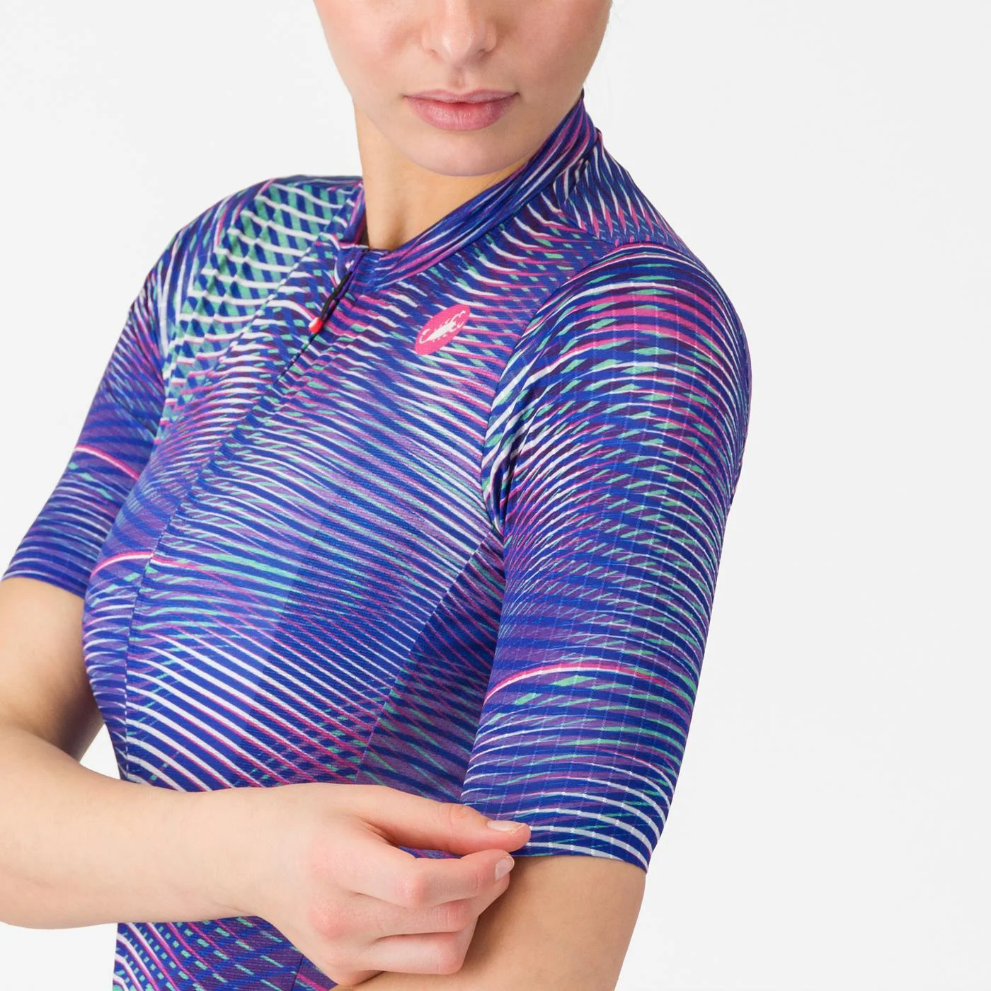 Maillot CASTELLI COSMIC VORTEX Femme Manches Courtes Violet - Image 3