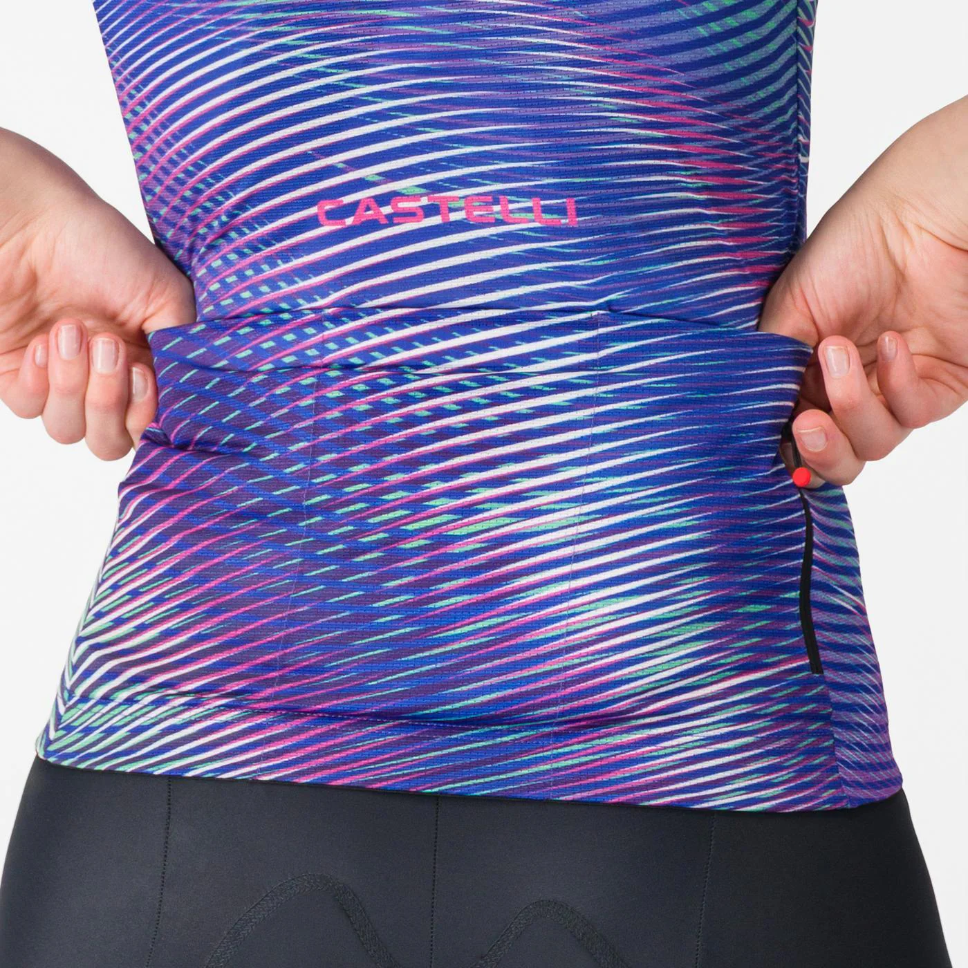 Maillot CASTELLI COSMIC VORTEX Femme Manches Courtes Violet - Image 4