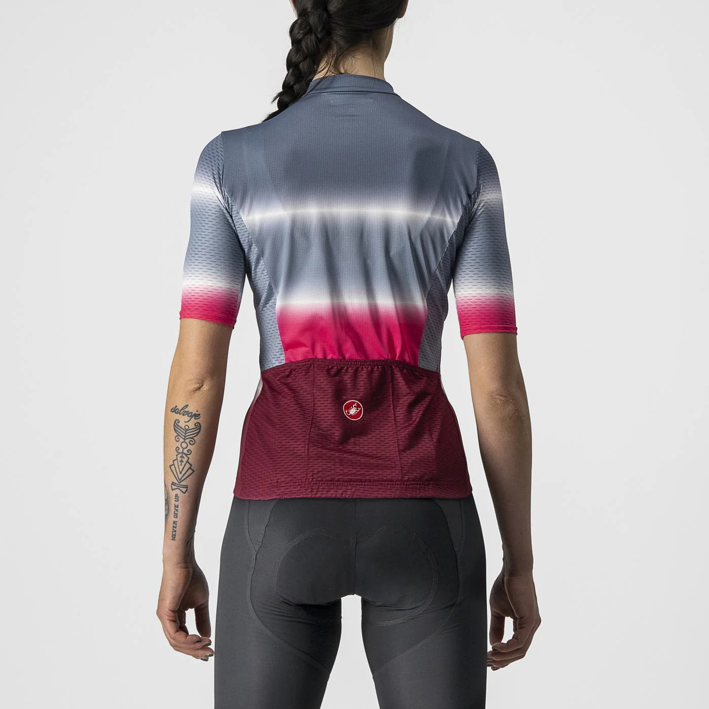 Maillot CASTELLI DOLCE Femme Manches Courtes Bleu/Bordeaux - Image 2