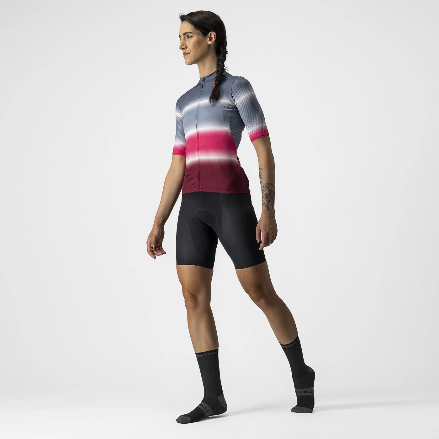 Maillot CASTELLI DOLCE Femme Manches Courtes Bleu/Bordeaux - Image 7