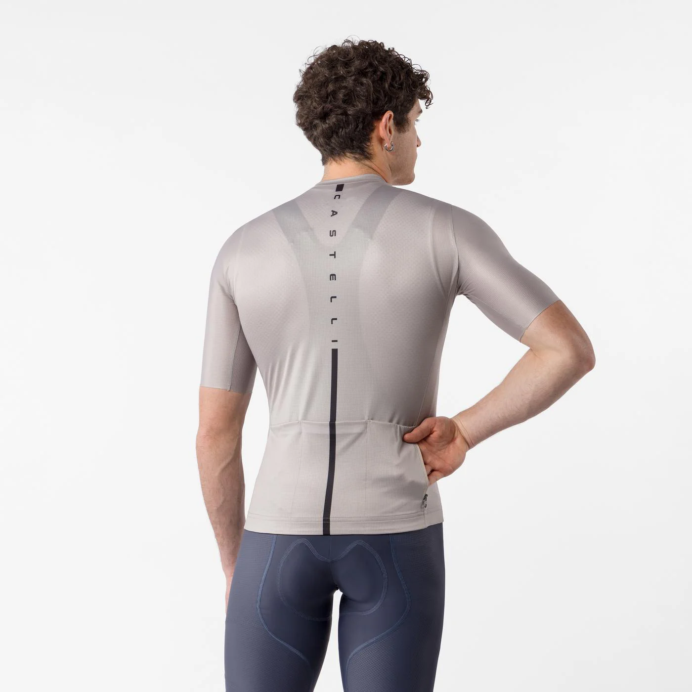 Maillot CASTELLI DRITTONE LOGO Manches Courtes Clay - Image 2