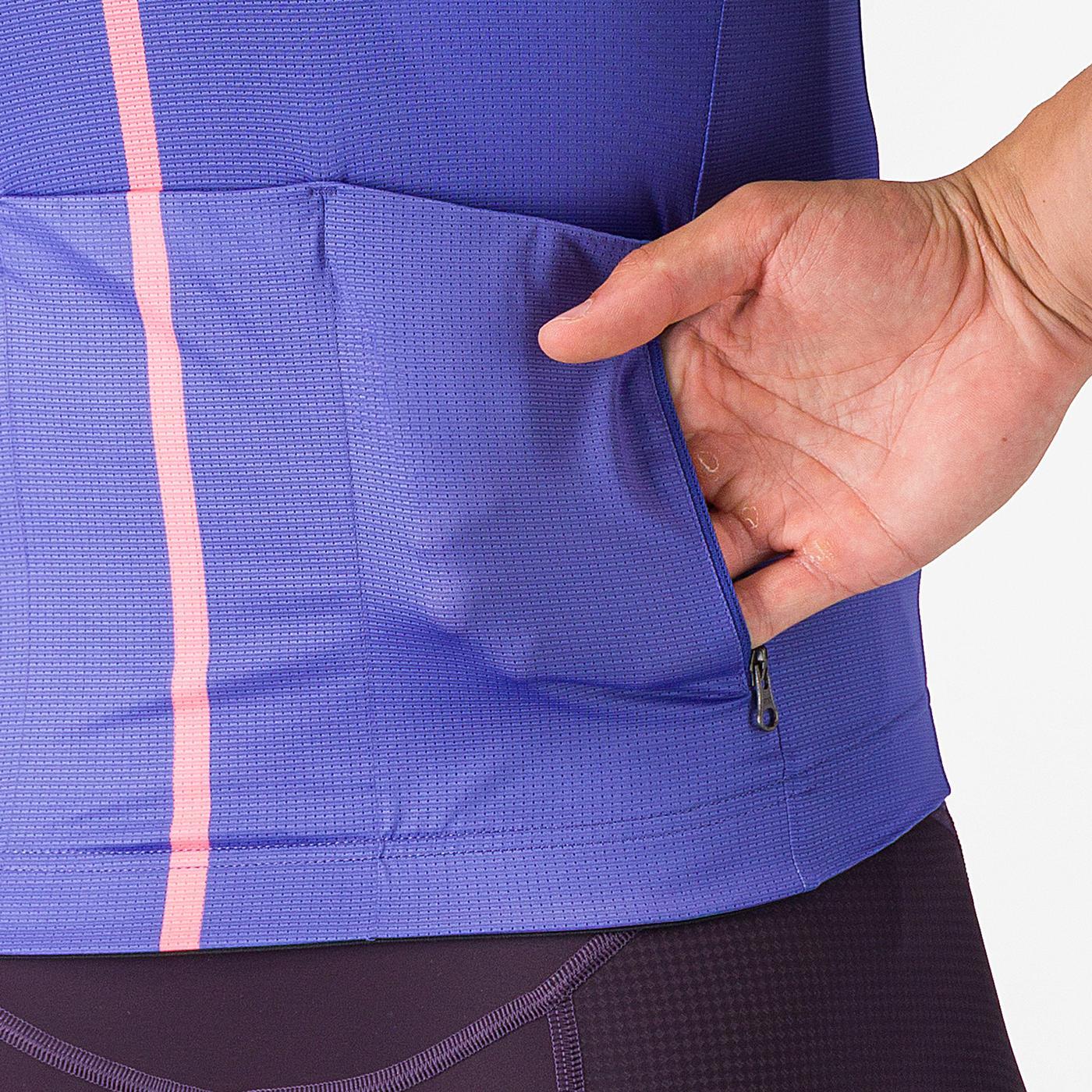 Maillot CASTELLI DRITTONE LOGO Manches Courtes Violet - Image 5