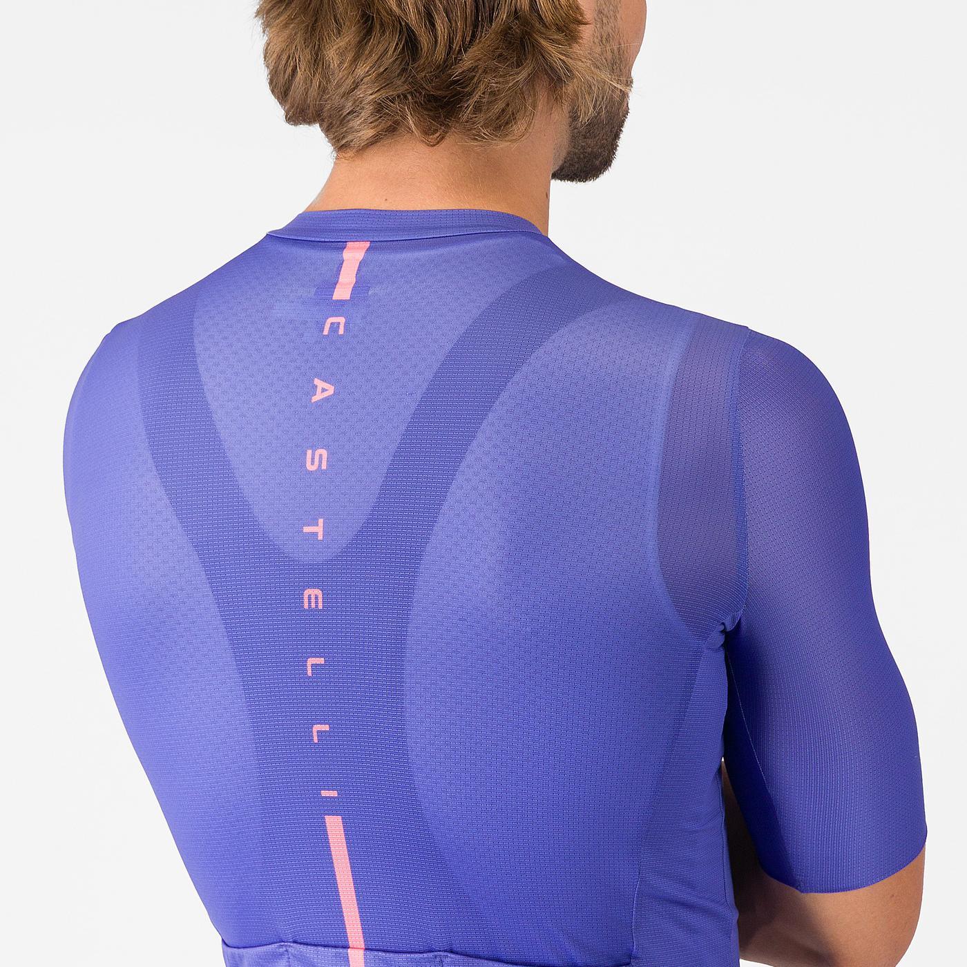 Maillot CASTELLI DRITTONE LOGO Manches Courtes Violet - Image 6