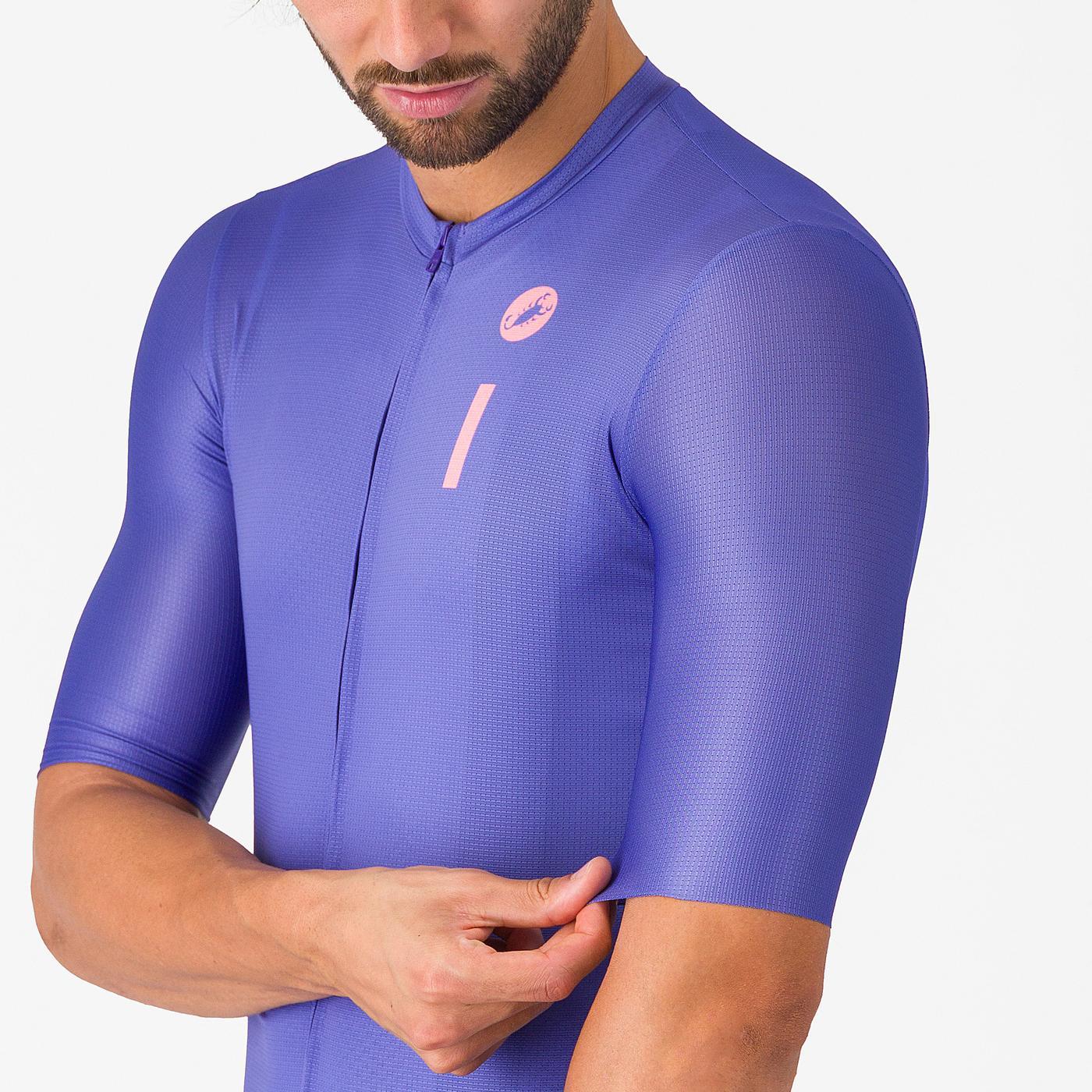 Maillot CASTELLI DRITTONE LOGO Manches Courtes Violet - Image 7