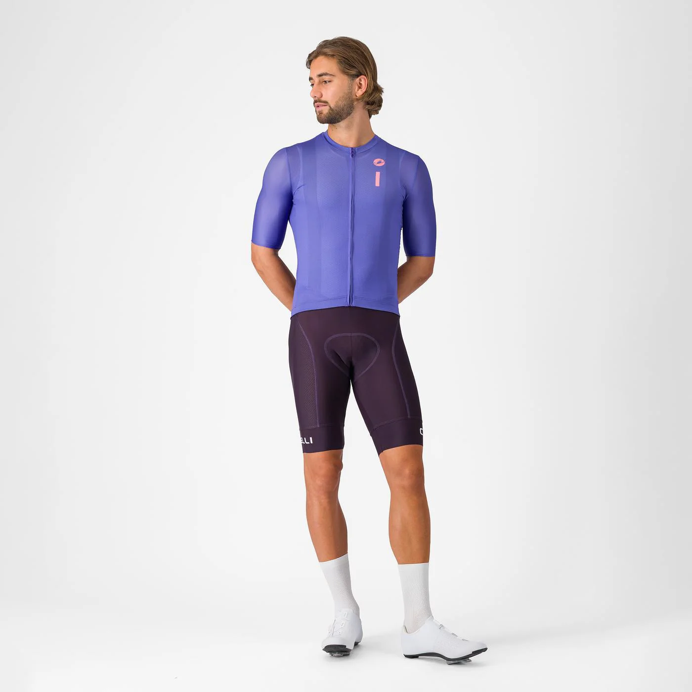 Maillot CASTELLI DRITTONE LOGO Manches Courtes Violet - Image 9