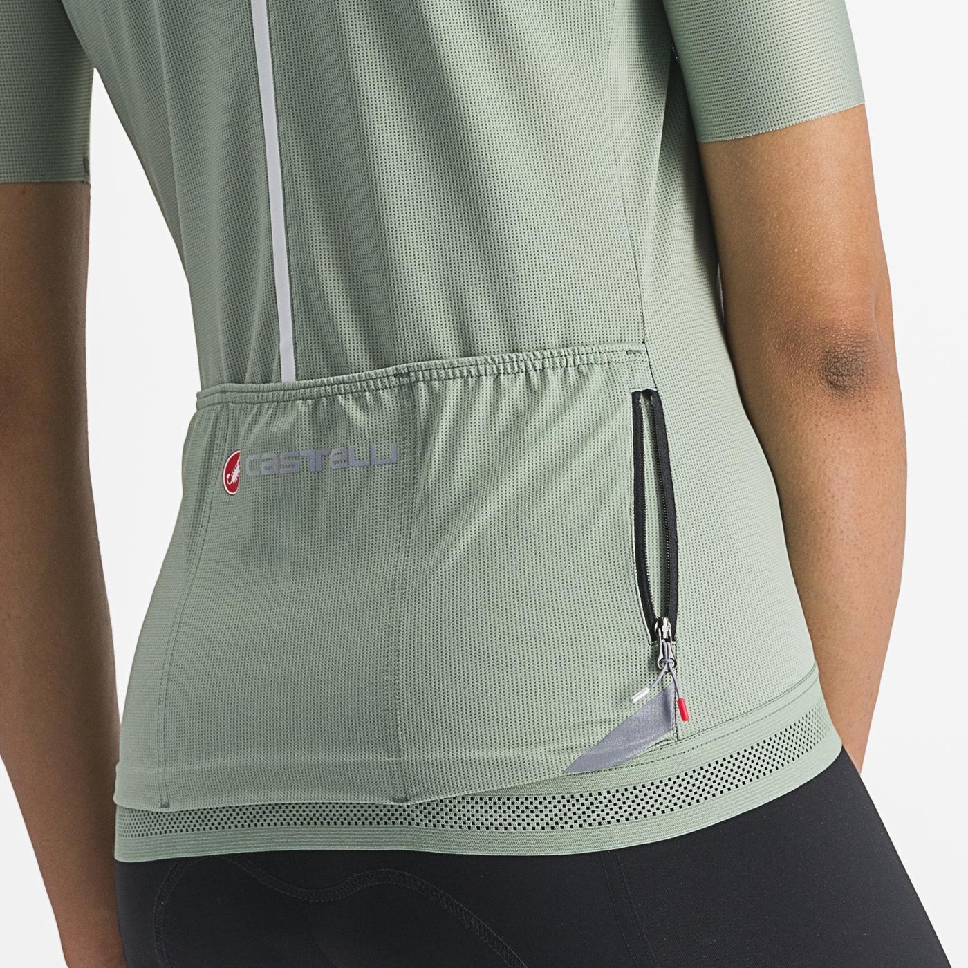 Maillot CASTELLI ENDURANCE W Femme Manches Courtes Vert - Image 3