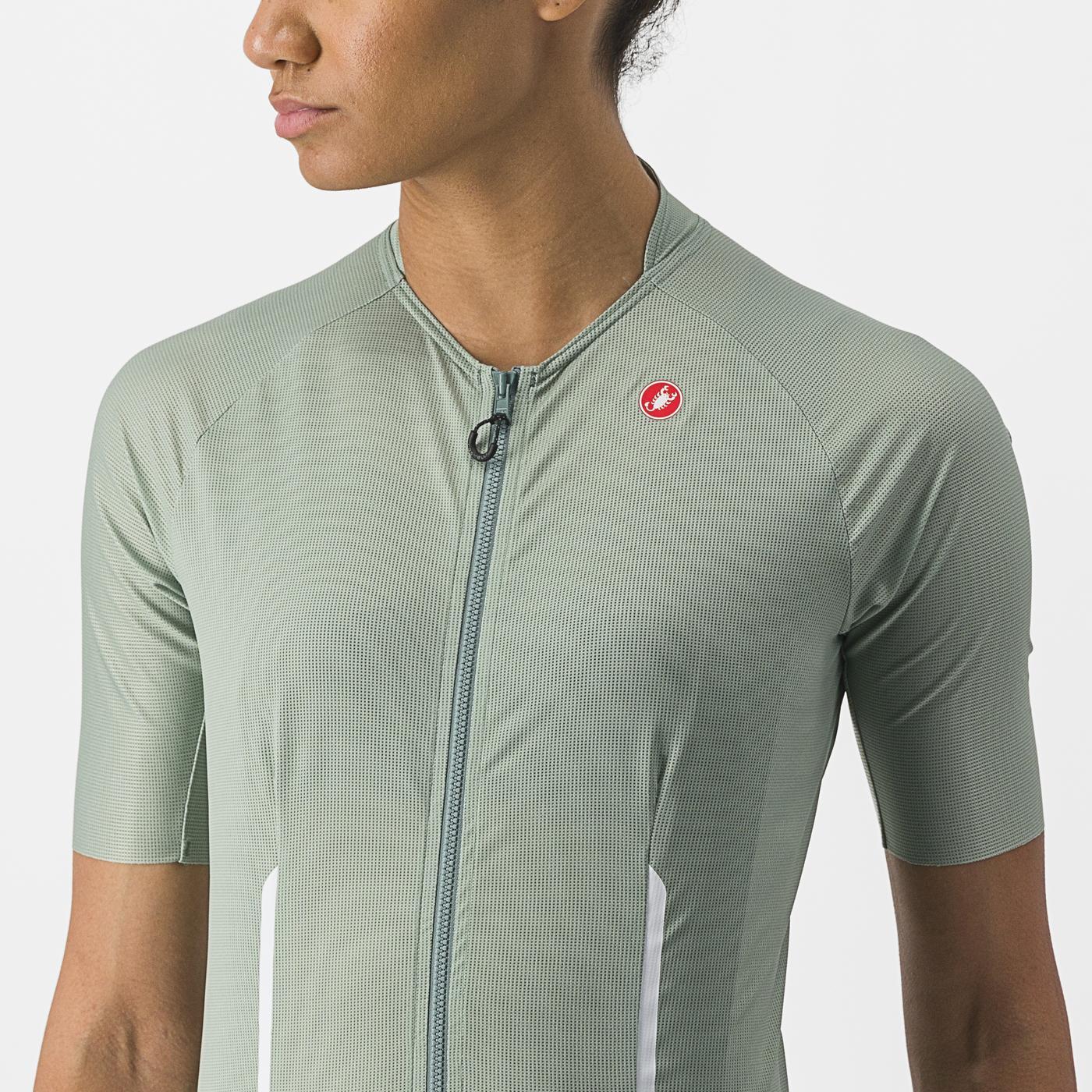 Maillot CASTELLI ENDURANCE W Femme Manches Courtes Vert - Image 4