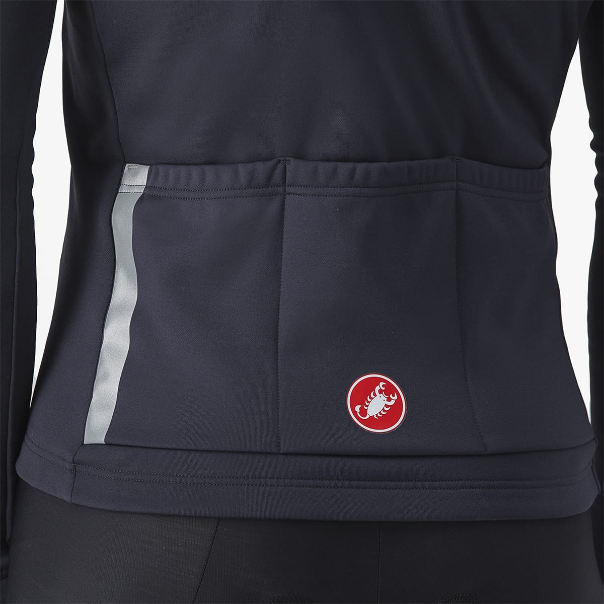 Maillot CASTELLI ENTRATA THERMAL Manches Longues Noir/Rouge - Image 5
