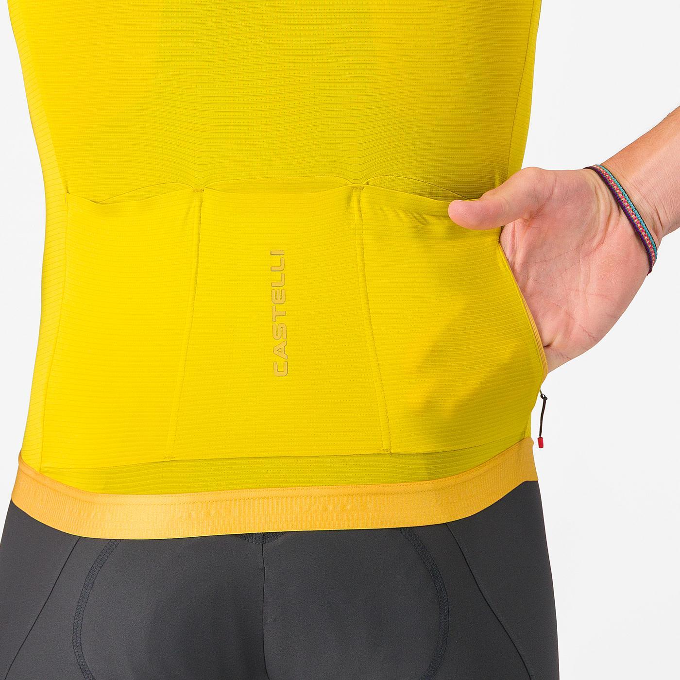 Maillot CASTELLI ESPRESSO 2 Manches Courtes Jaune - Image 4