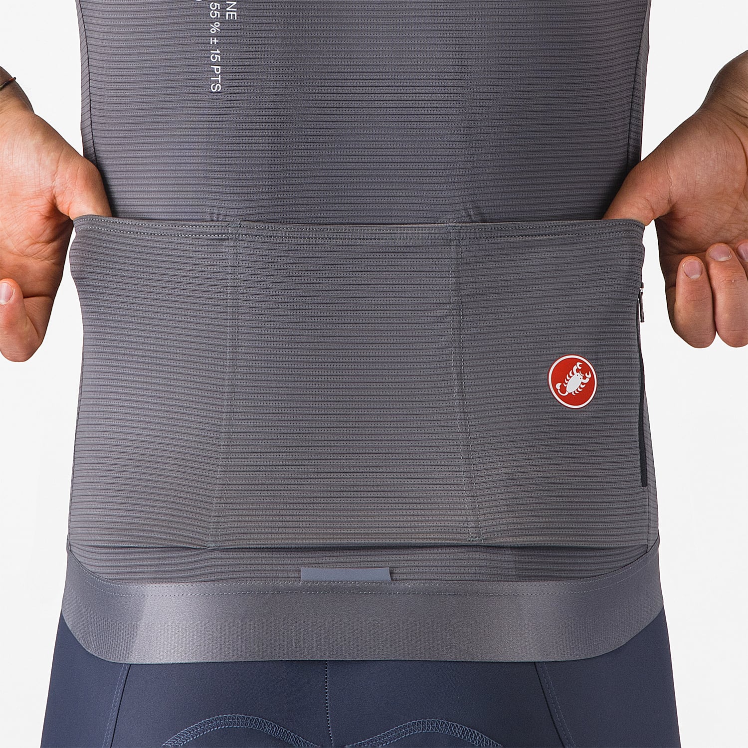 Maillot CASTELLI ESPRESSO R--A/D Manches Courtes Gris Fumé - Image 5
