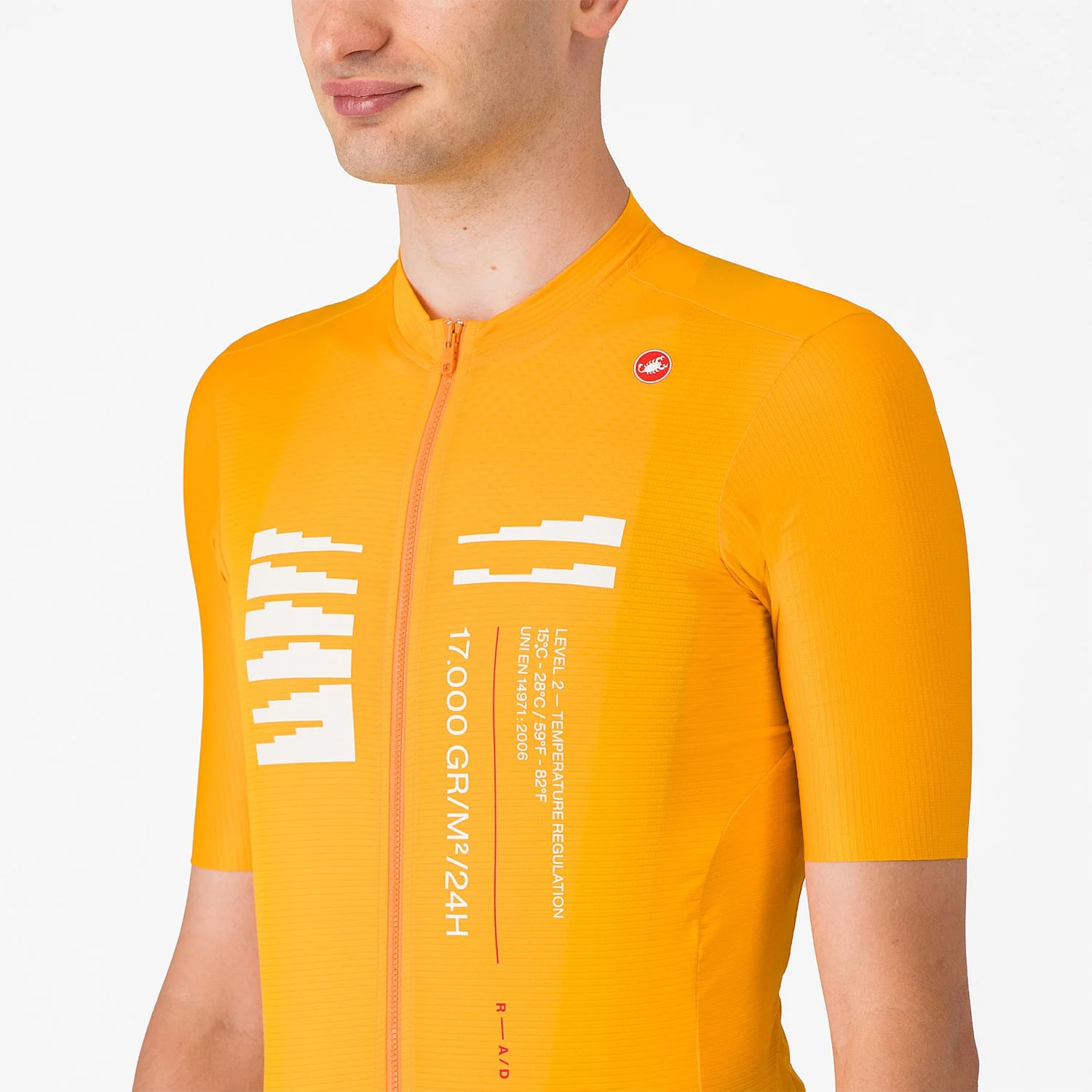 Maillot CASTELLI ESPRESSO R--A/D Manches Courtes Orange - Image 6