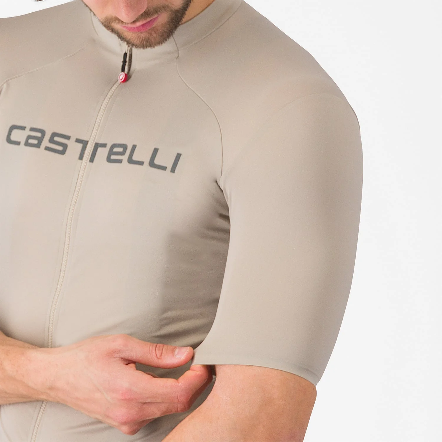 Maillot CASTELLI PROLOGO LITE Manches Courtes Beige - Image 4