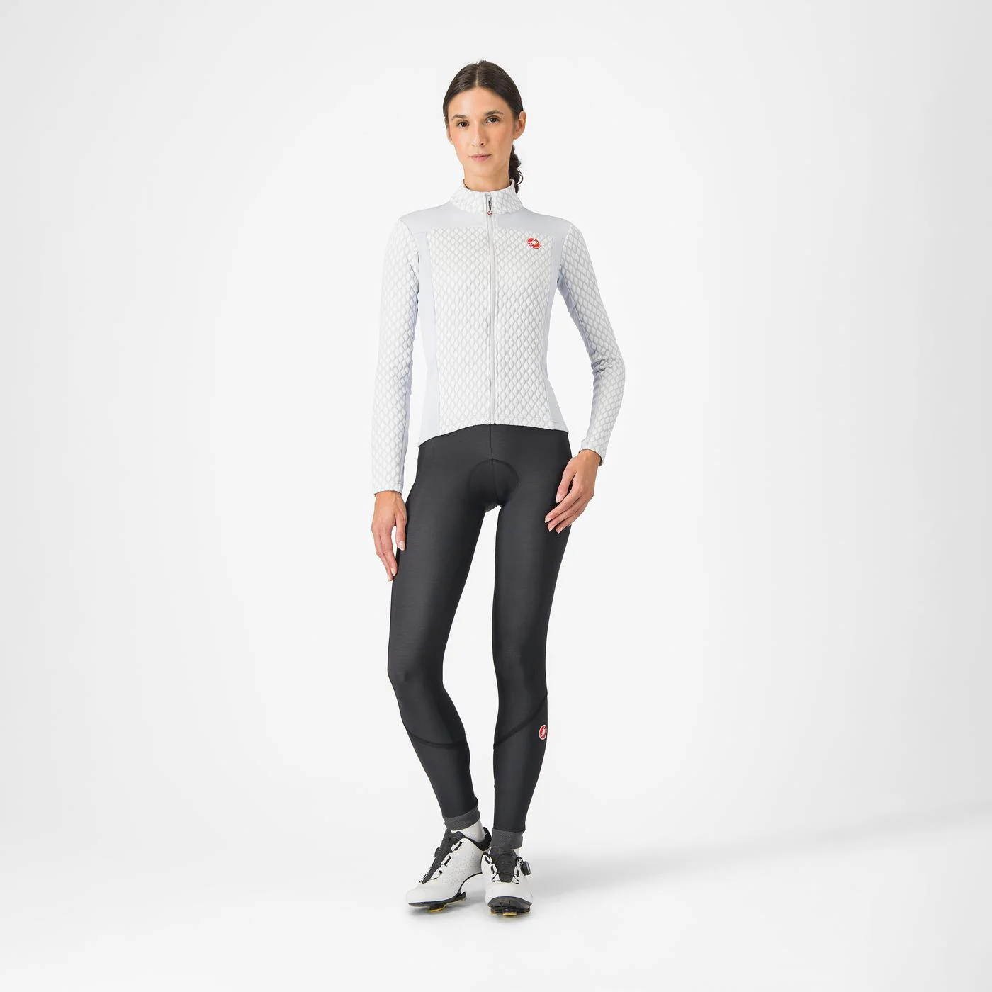 Maillot CASTELLI SFIDA 2 Femme Manches Longues Gris Clair - Image 5