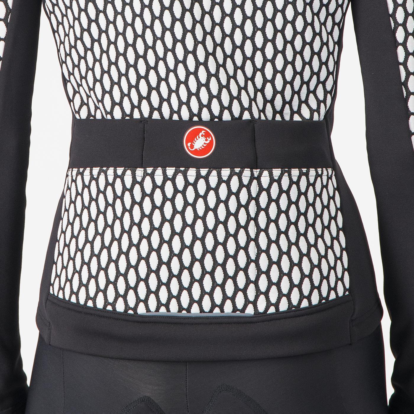 Maillot CASTELLI SFIDA 2 Femme Manches Longues Noir/Blanc - Image 3