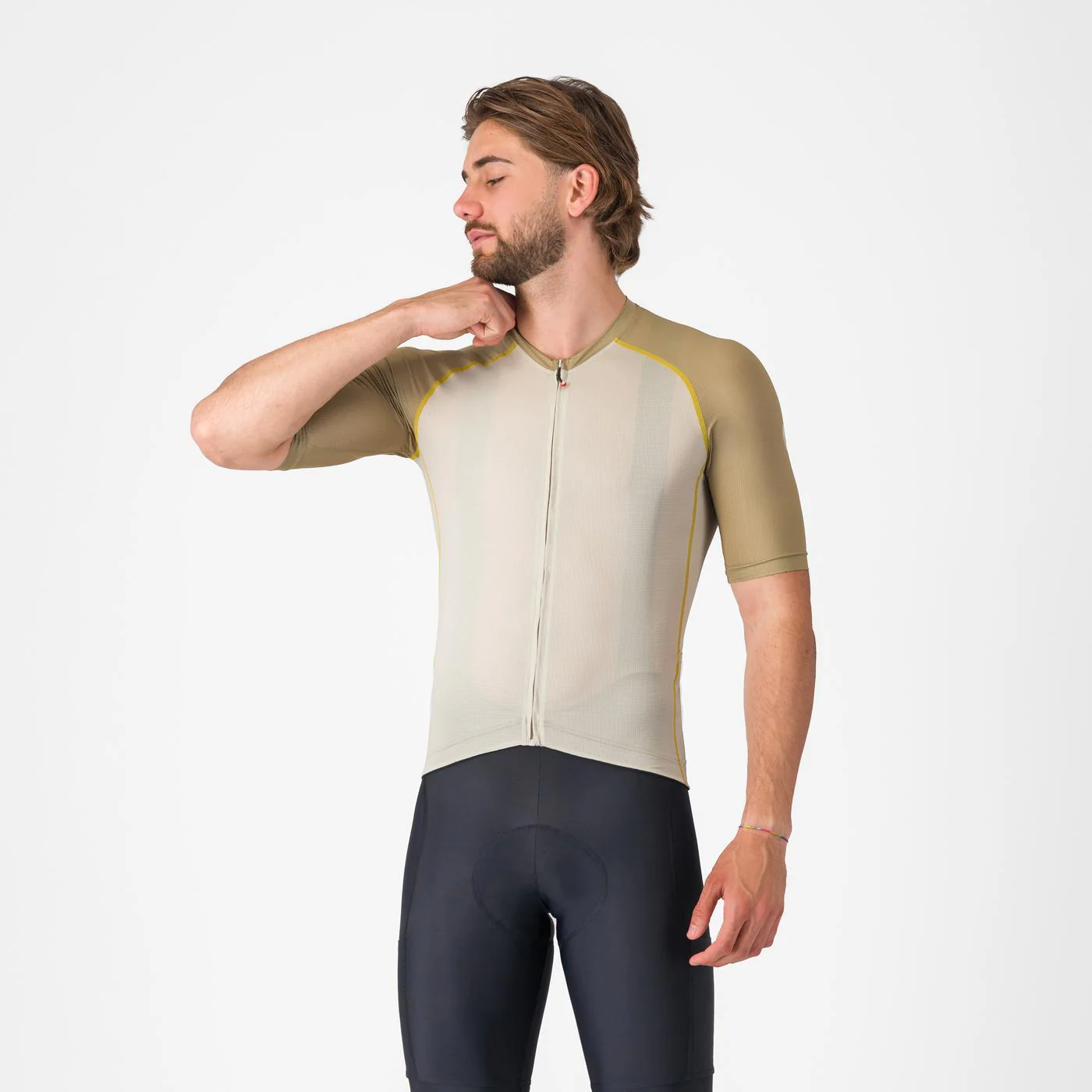 Maillot CASTELLI UNLIMITED ENDURANCE 3 Beige/Kaki
