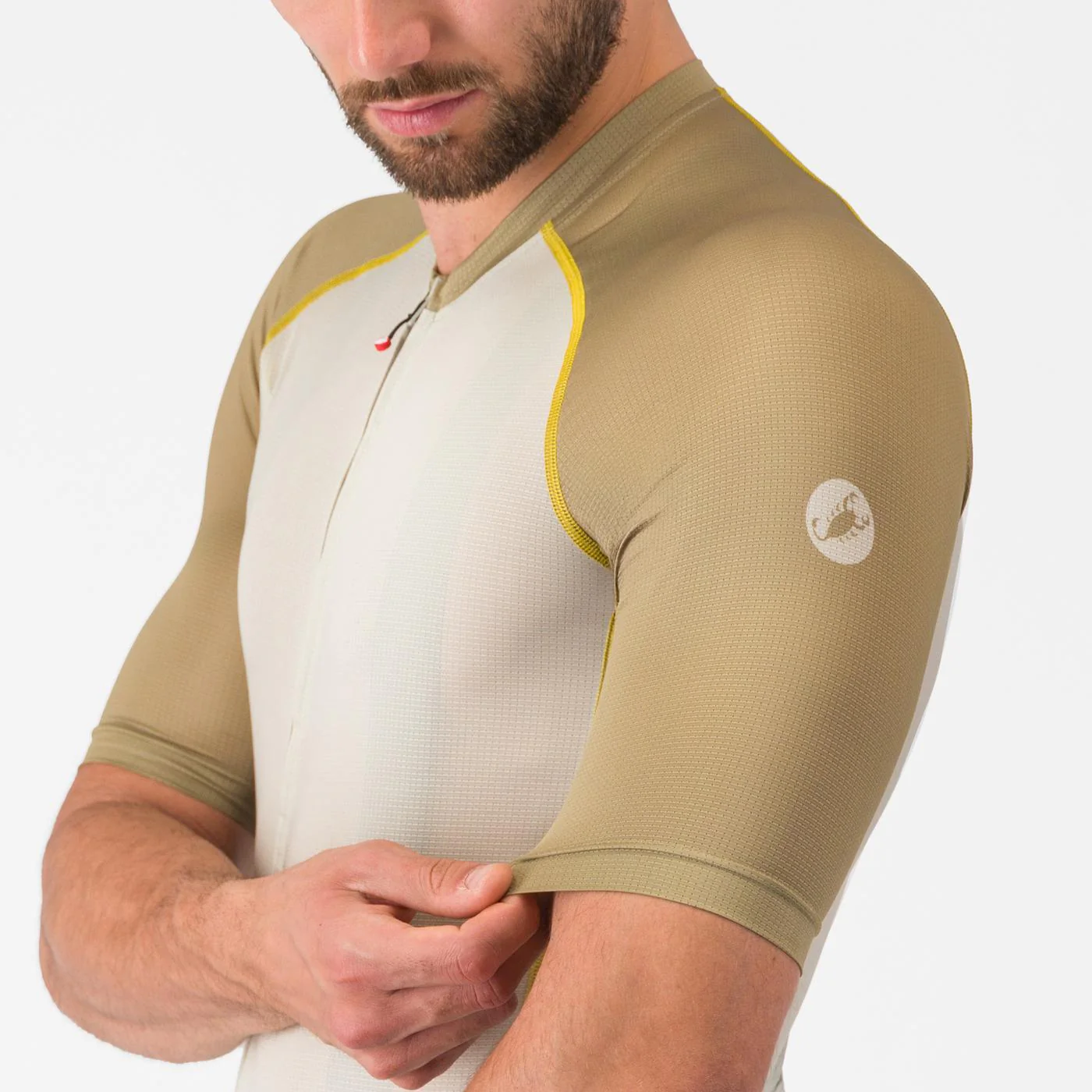 Maillot CASTELLI UNLIMITED ENDURANCE 3 Beige/Kaki - Image 3