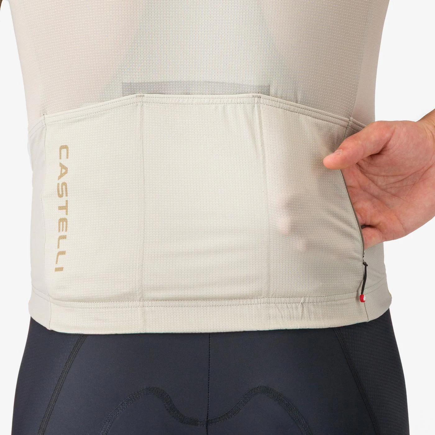 Maillot CASTELLI UNLIMITED ENDURANCE 3 Beige/Kaki - Image 4