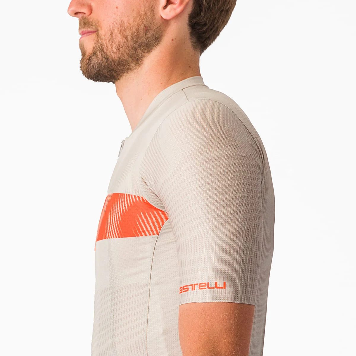 Maillot CASTELLI UNLIMITED ENDURANCE Manches Courtes Gris/Orange - Image 6