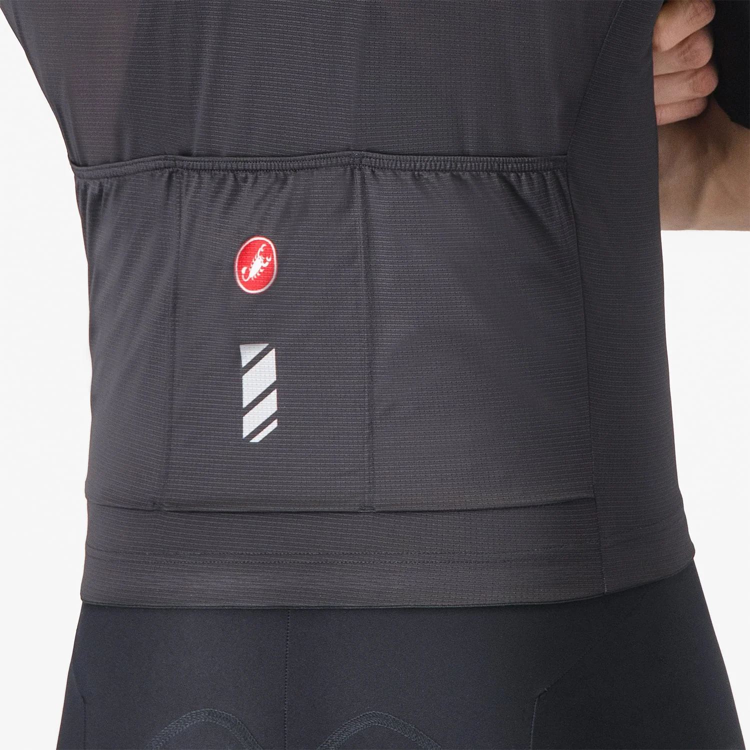 Maillot CASTELLI UNLIMITED ENTRATA 3 Manches Courtes Noir - Image 6
