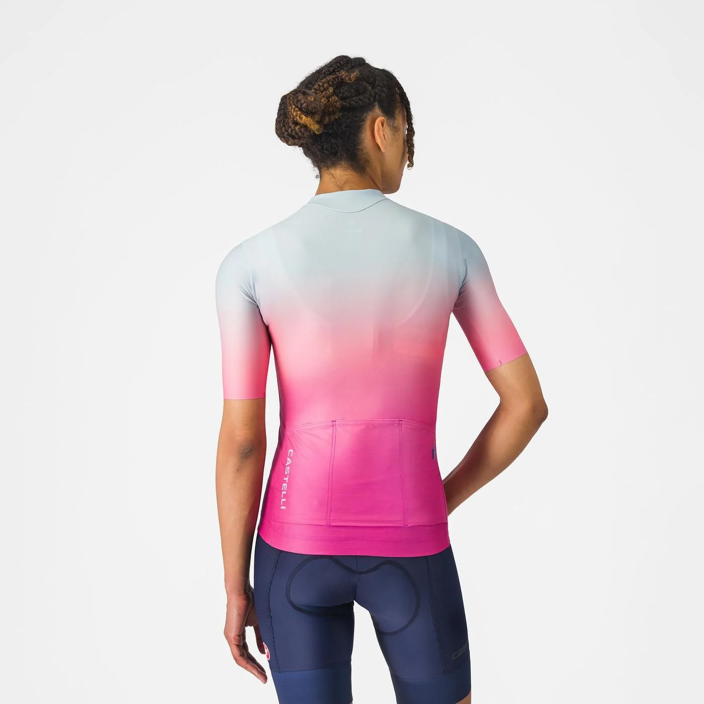 Maillot CASTELLI UPF Femme Manches Courtes Rose - Image 2