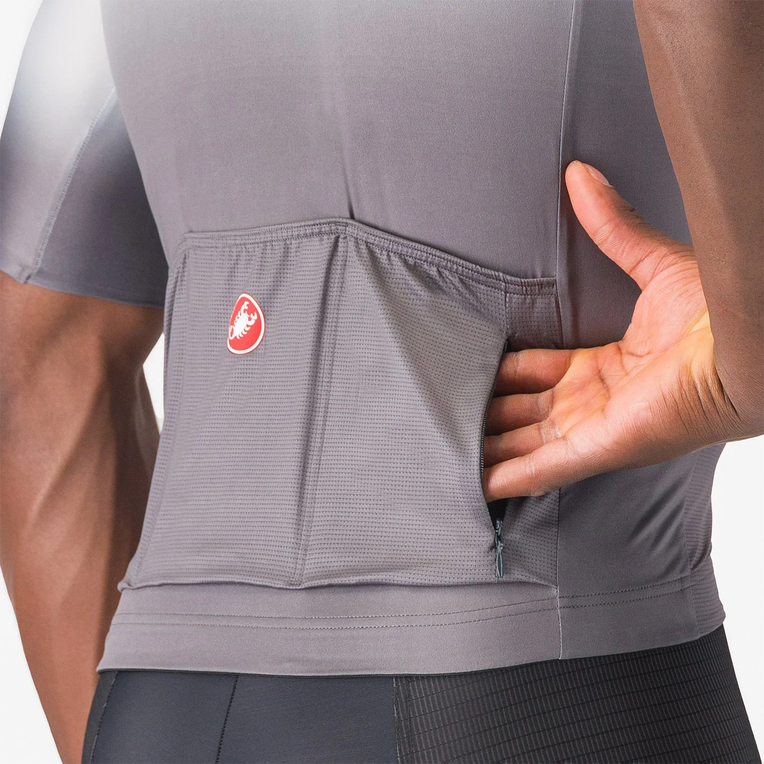 Maillot CASTELLI UPF Manches Courtes Gris - Image 4
