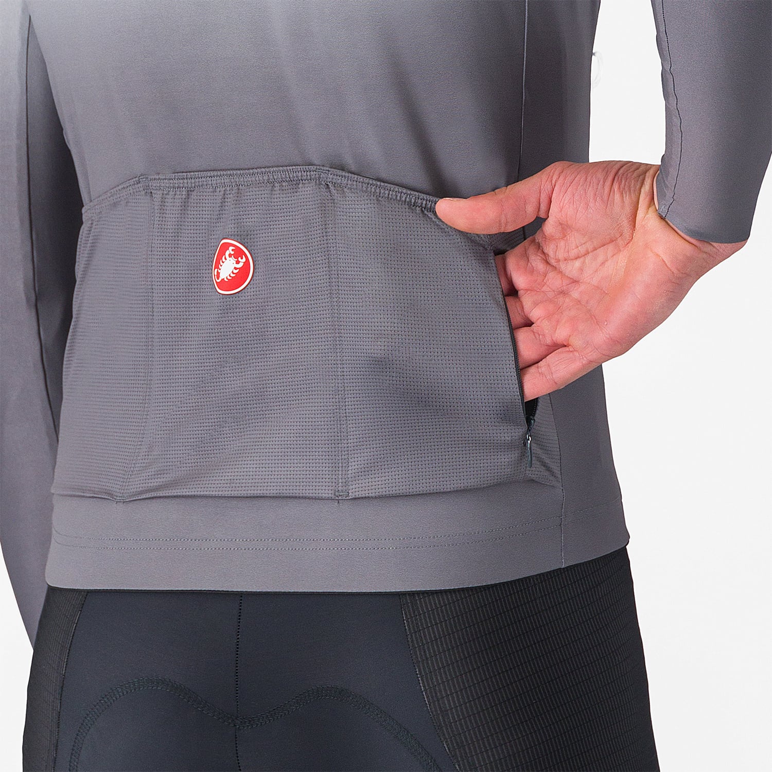 Maillot CASTELLI UPF Manches Longues Gris - Image 3