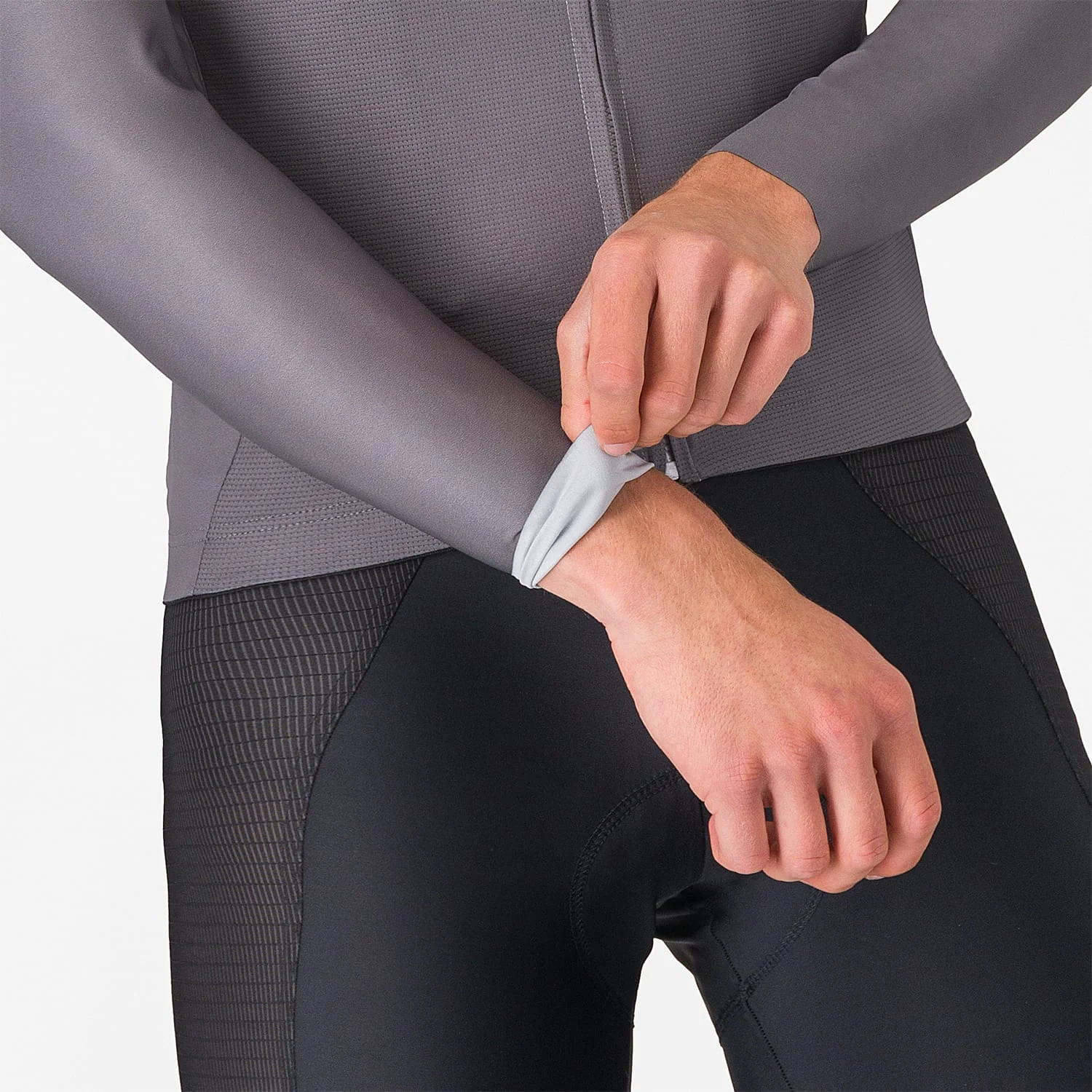 Maillot CASTELLI UPF Manches Longues Gris - Image 5