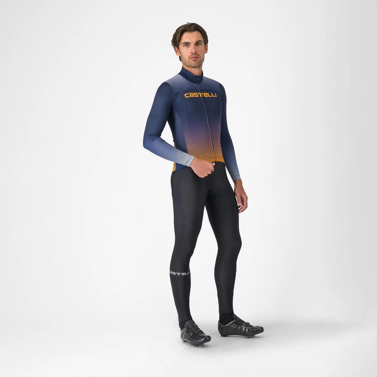 Maillot CASTELLLI APICE THERMAL Manches Longues Bleu/Orange - Image 6
