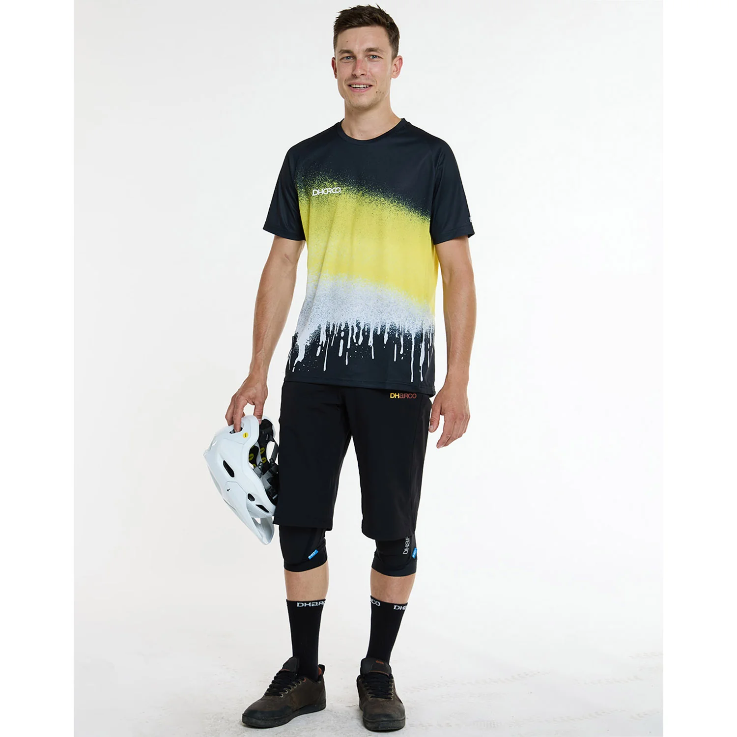 Maillot DHARCO ACID RAIN Manches Courtes Noir/Jaune - Image 4
