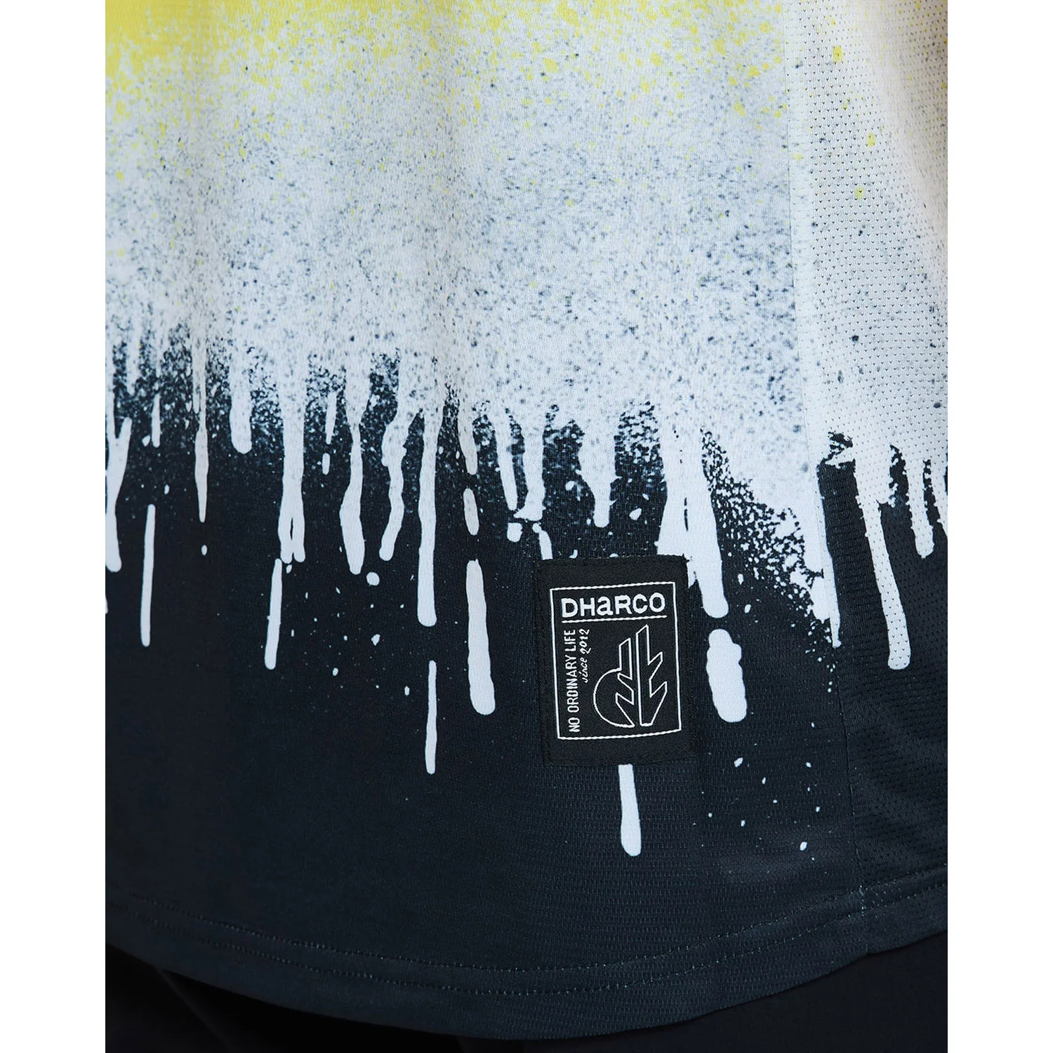 Maillot DHARCO ACID RAIN Manches Courtes Noir/Jaune - Image 5