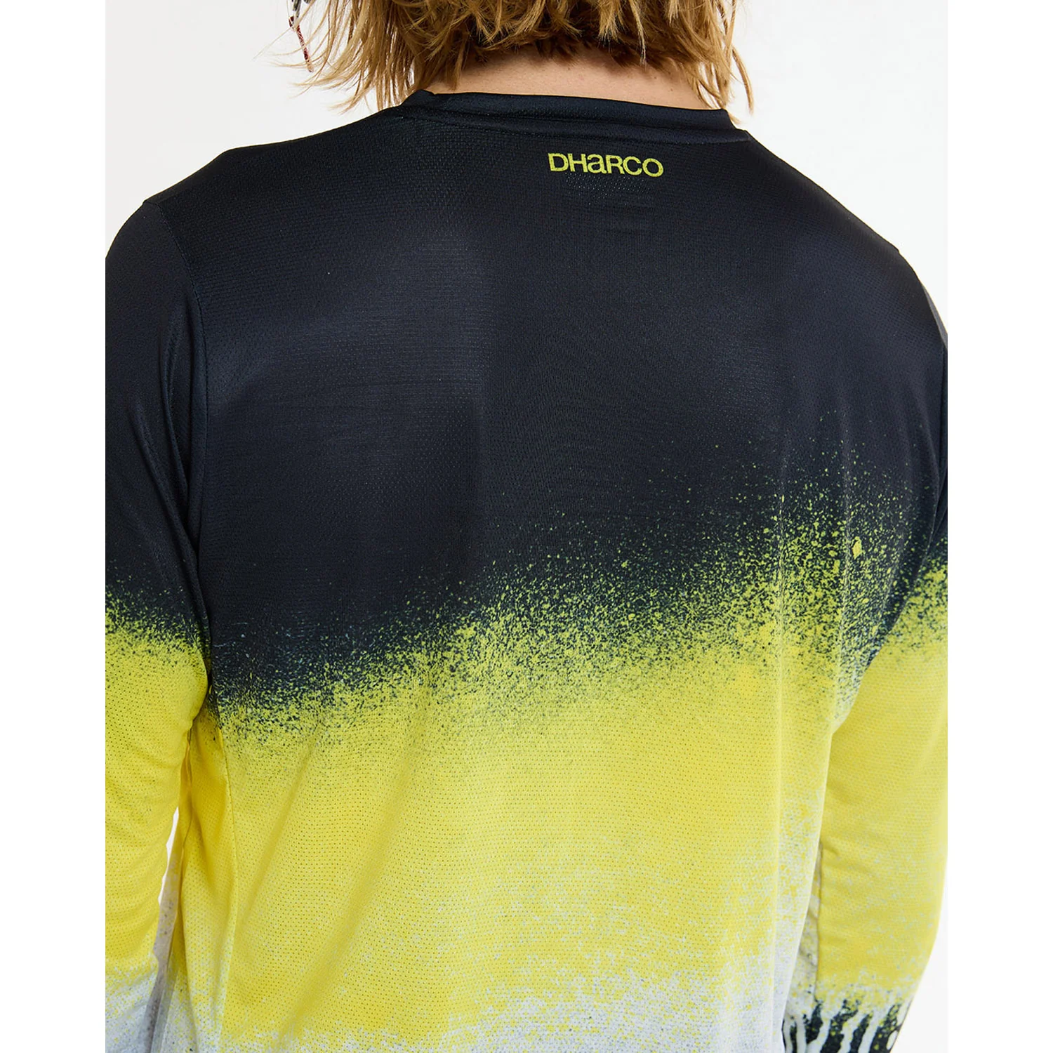 Maillot DHARCO RACE ACID RAIN Manches Longues Noir/Jaune - Image 5