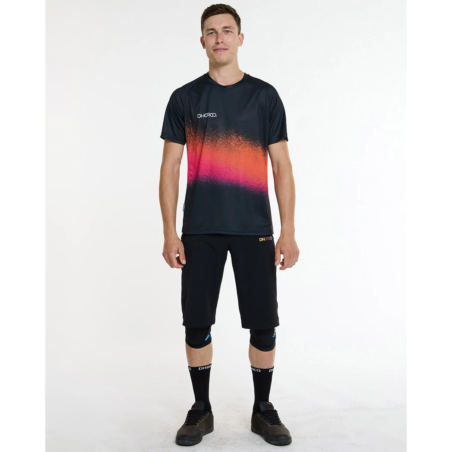 Maillot DHARCO BLACK SNAKE Manches Courtes Noir/Orange - Image 4