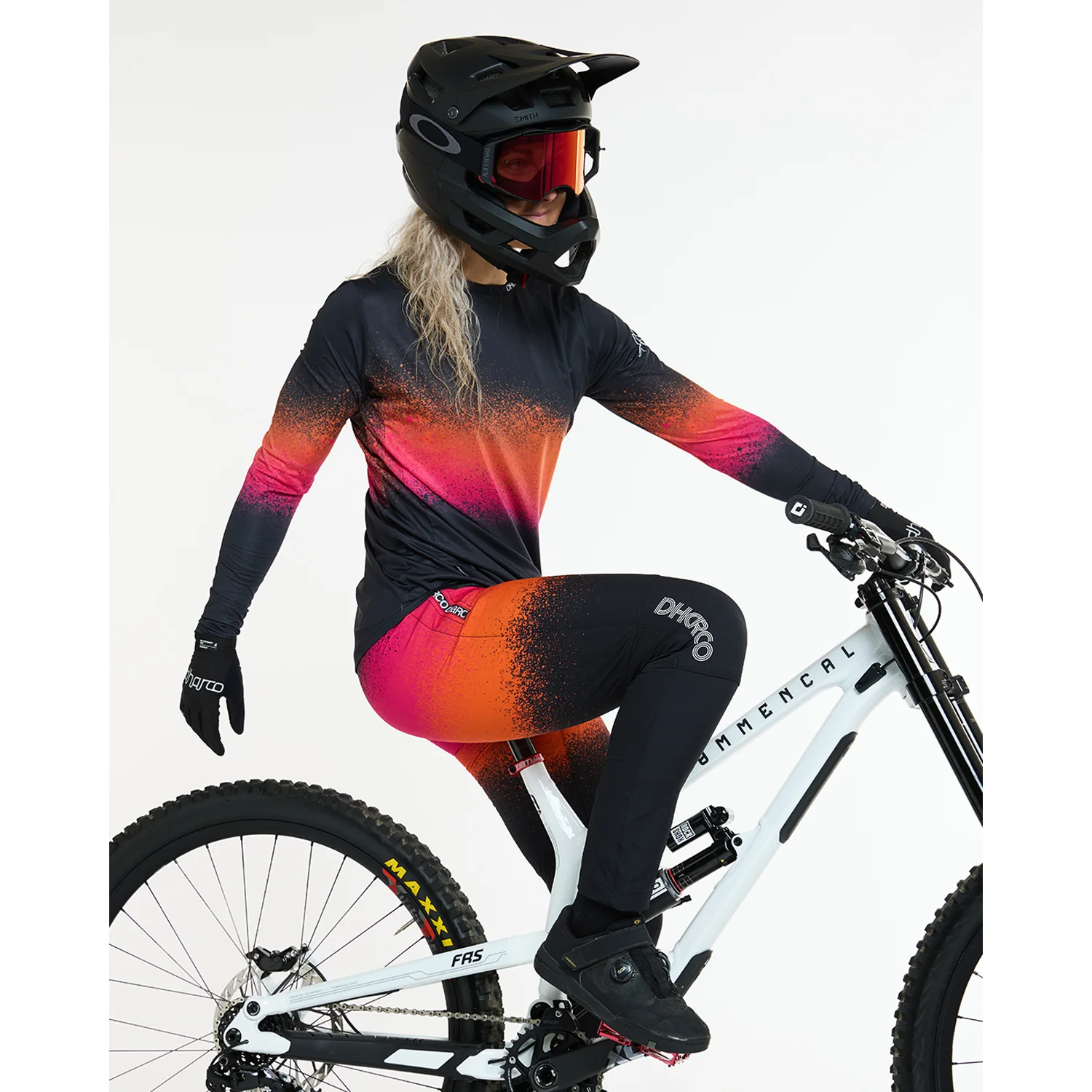 Maillot DHARCO RACE BLACK SNAKE Manches Longues Femme Noir/Orange - Image 10