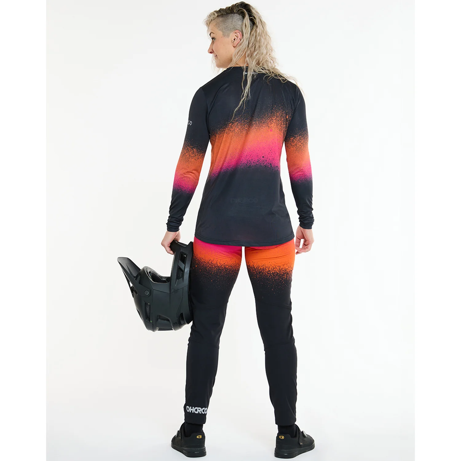Maillot DHARCO RACE BLACK SNAKE Manches Longues Femme Noir/Orange - Image 6