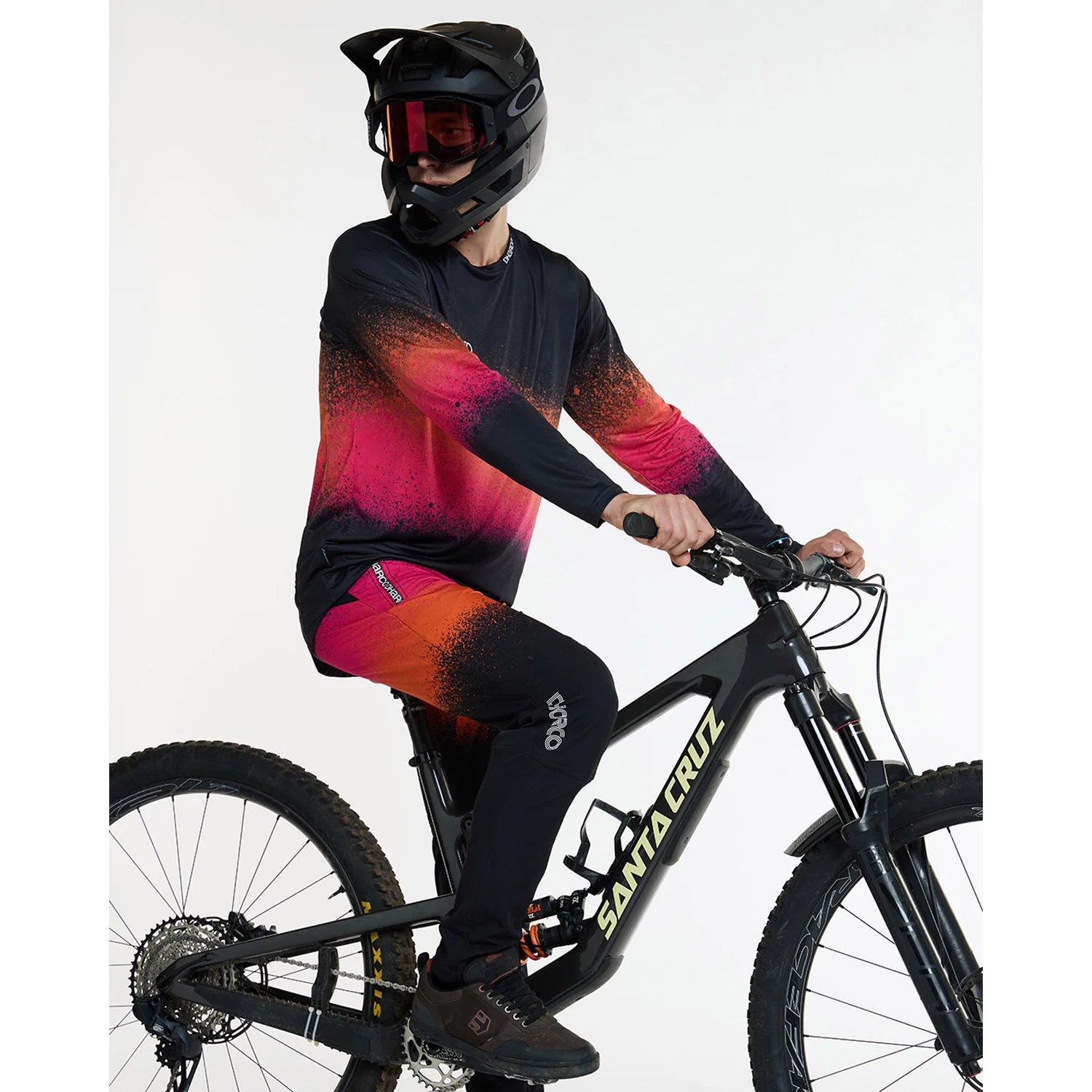 Maillot DHARCO RACE BLACK SNAKE Manches Longues Noir/Orange - Image 10